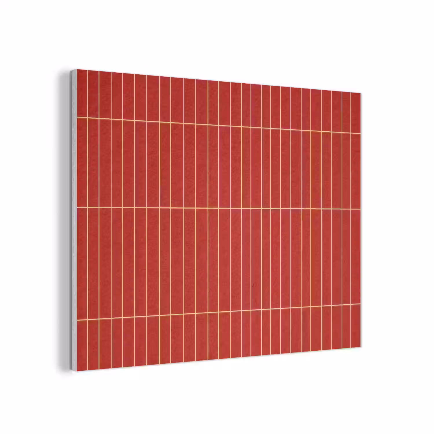 Verticaal - Wandtegel - Helderrood PET vilt klein 837 -3d