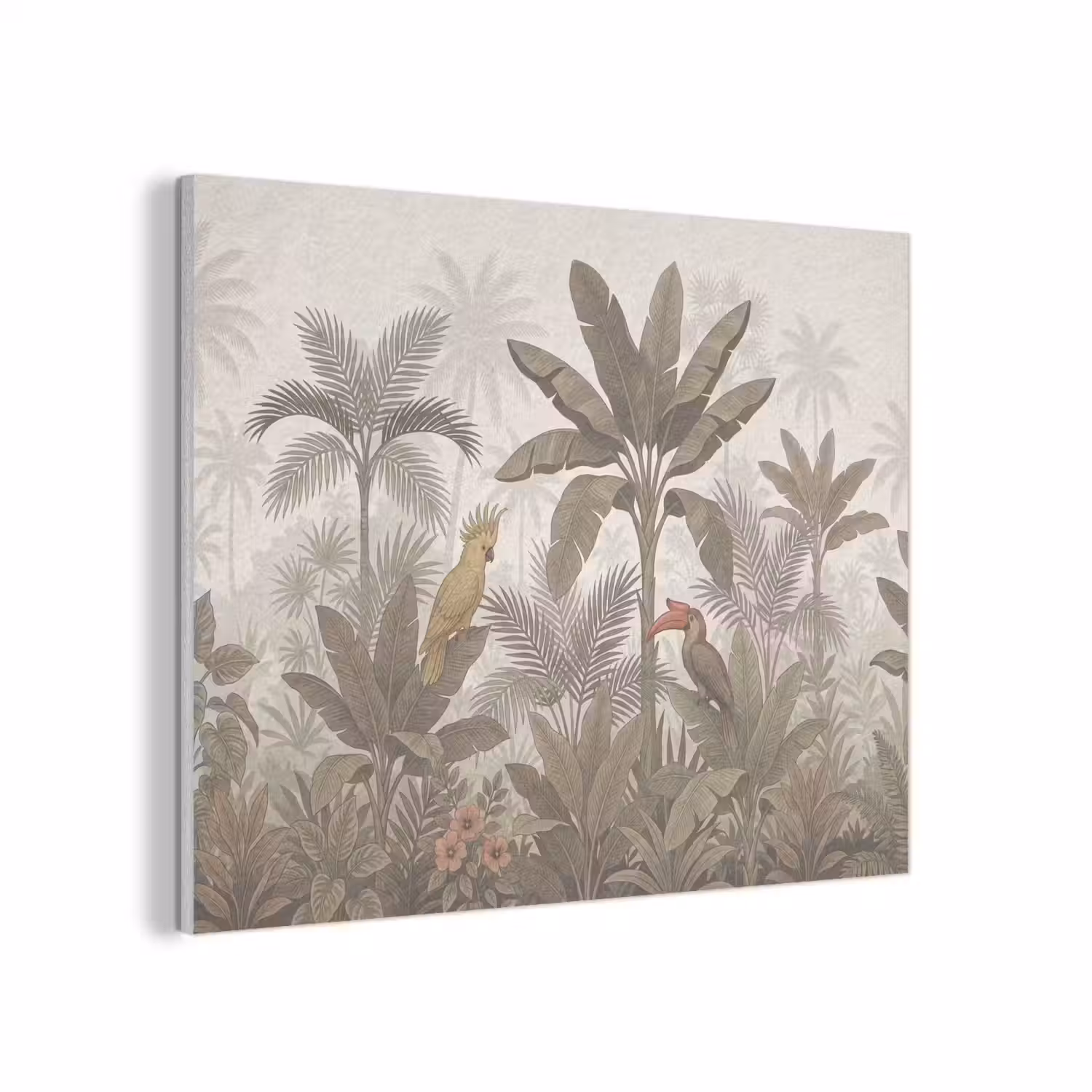 Vogel - Jungle - Tropisch - Illustratie - Groen PET vilt klein -3d