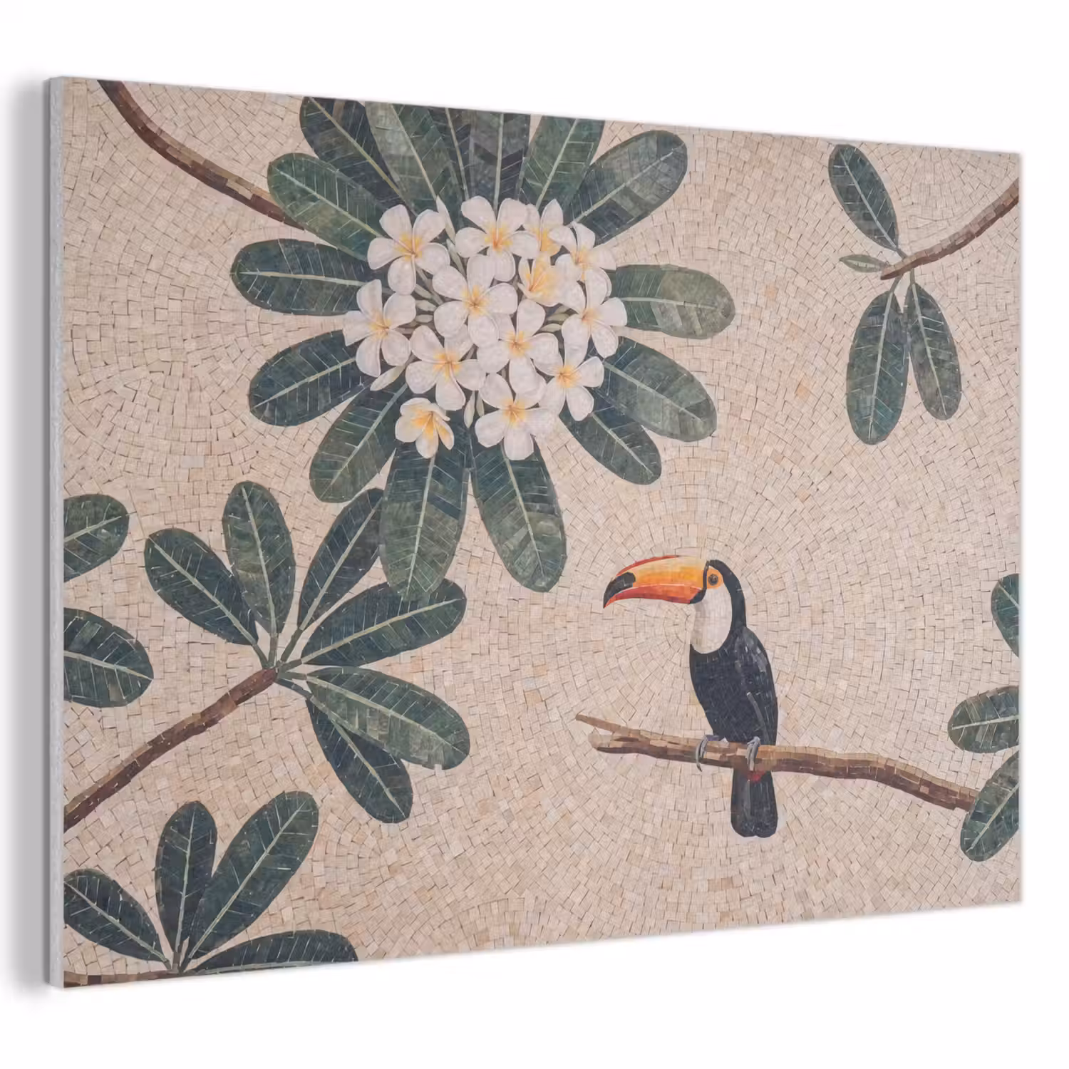 Vogel - Mozaïek - Tropisch - Natuur - Kleurrijk PET vilt klein -3d