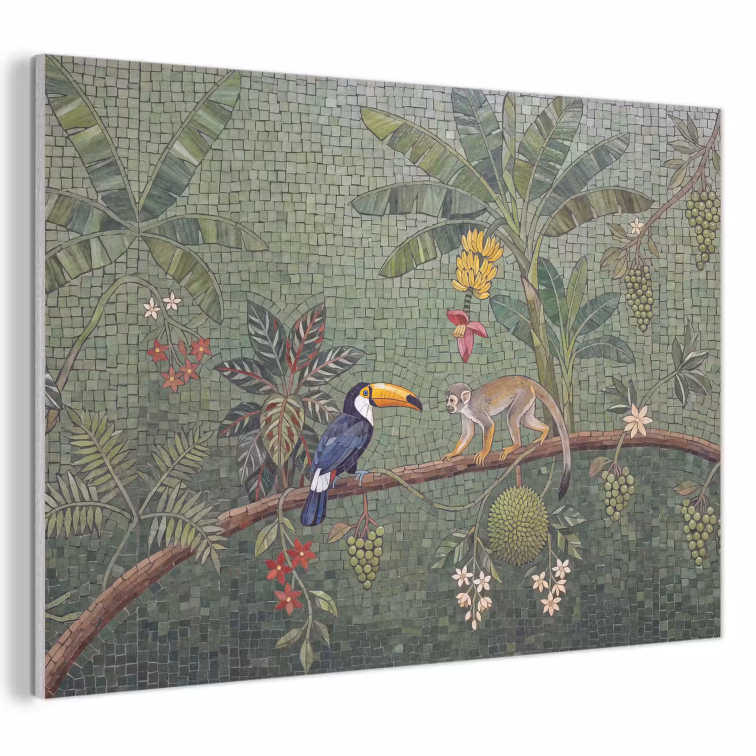Vogel - Dier - Jungle - Mozaïek - Natuur PET vilt klein -3d