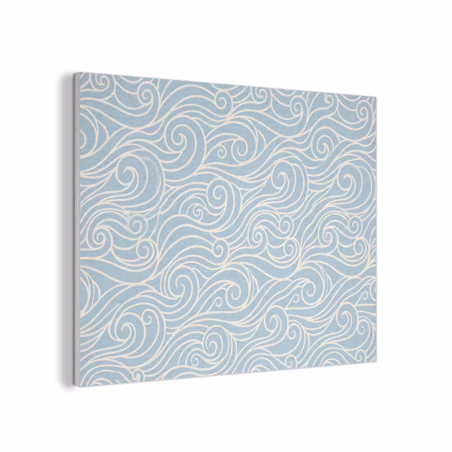 Golf - Abstract - Natuur - Modern - Blauw PET vilt klein -3d