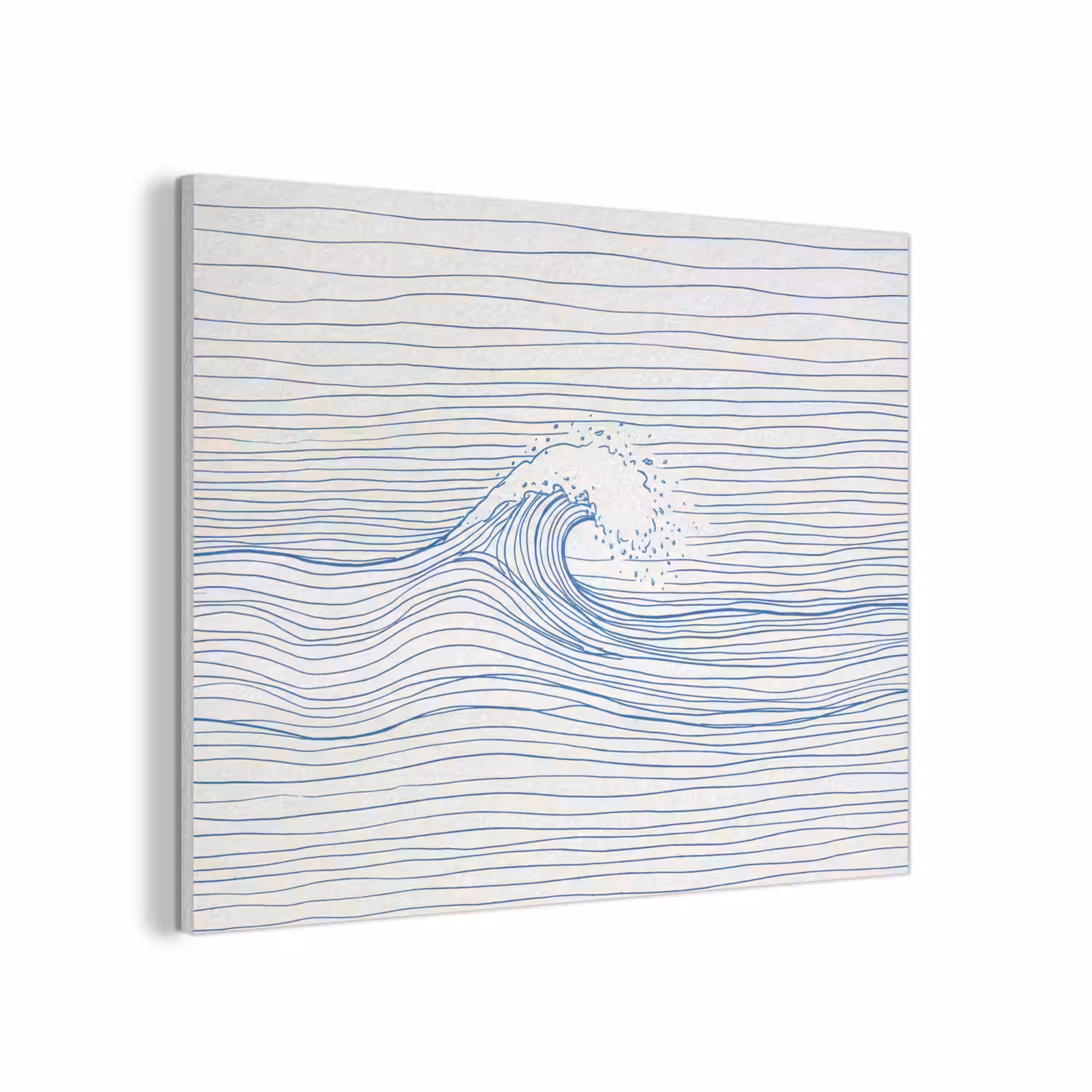 Golf - Brekende - Natuur - Minimalistisch - Blauw PET vilt klein -3d