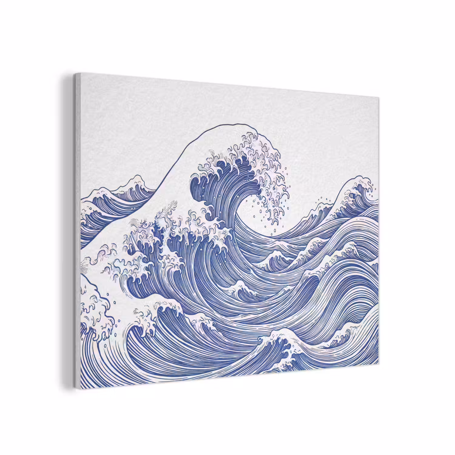 Golf - Japans - Zee - Illustratie - Blauw PET vilt klein -3d