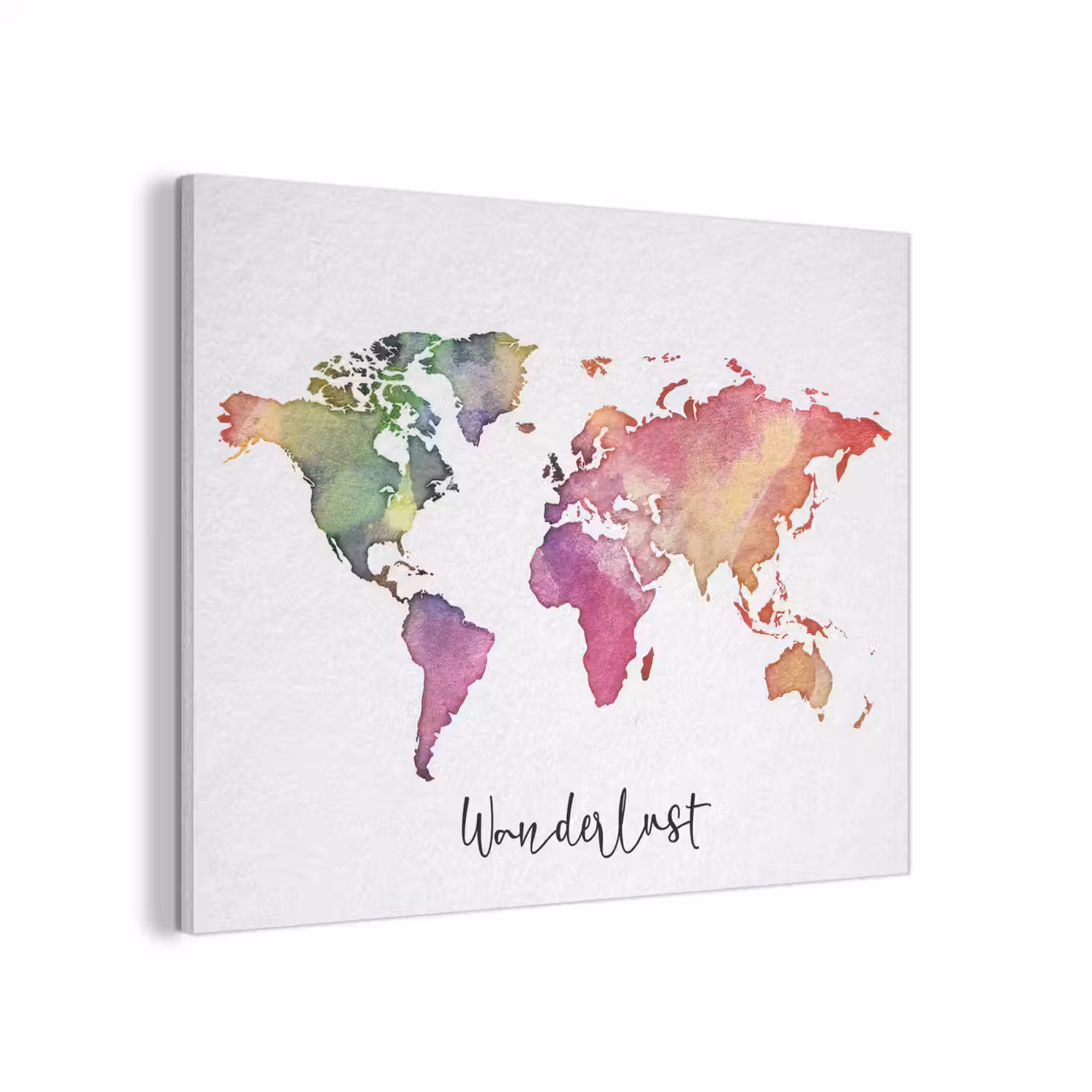 Wereldkaart - Wanderlust - Paars PET vilt klein -3d