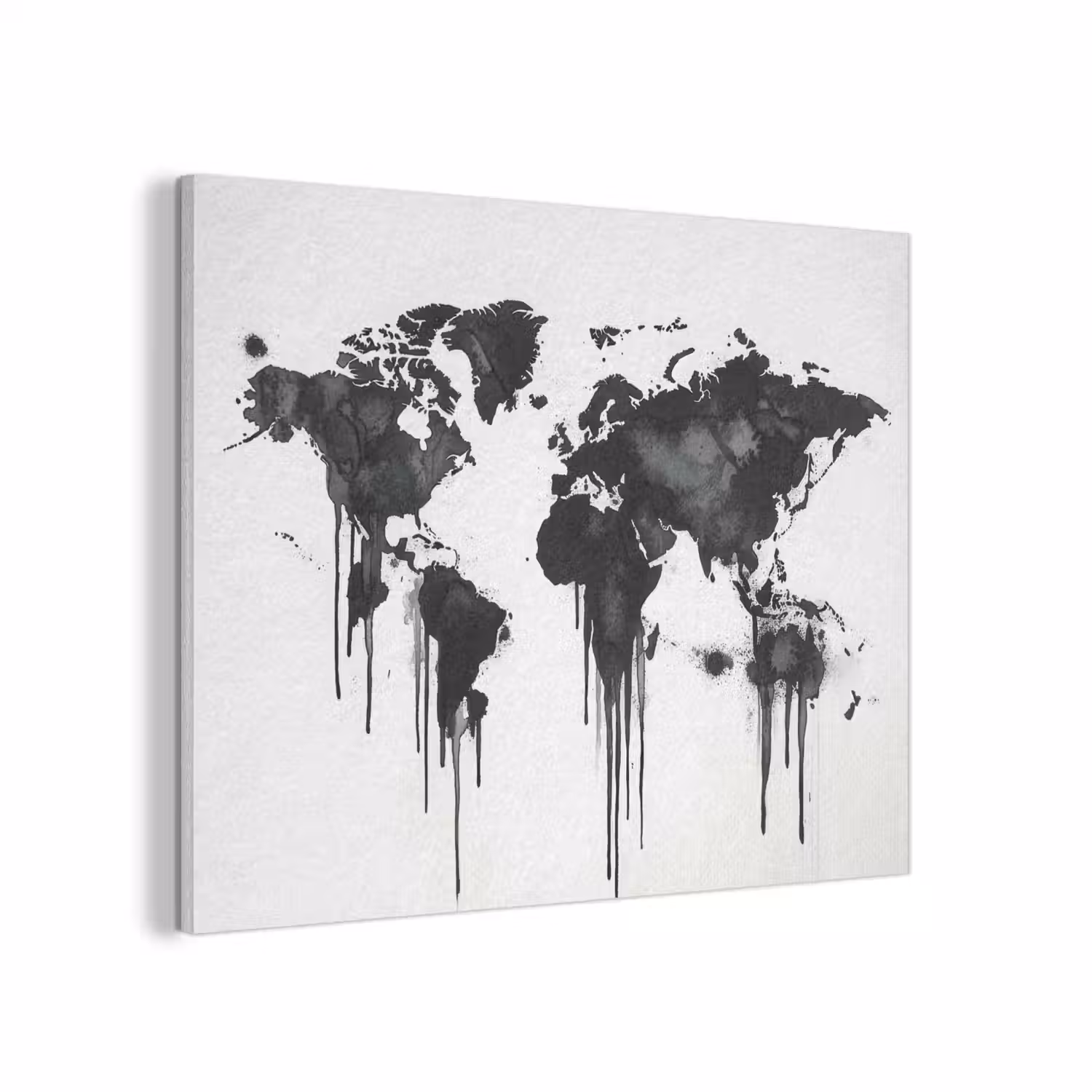 Wereldkaart - Minimalistisch - Graffiti PET vilt klein -3d