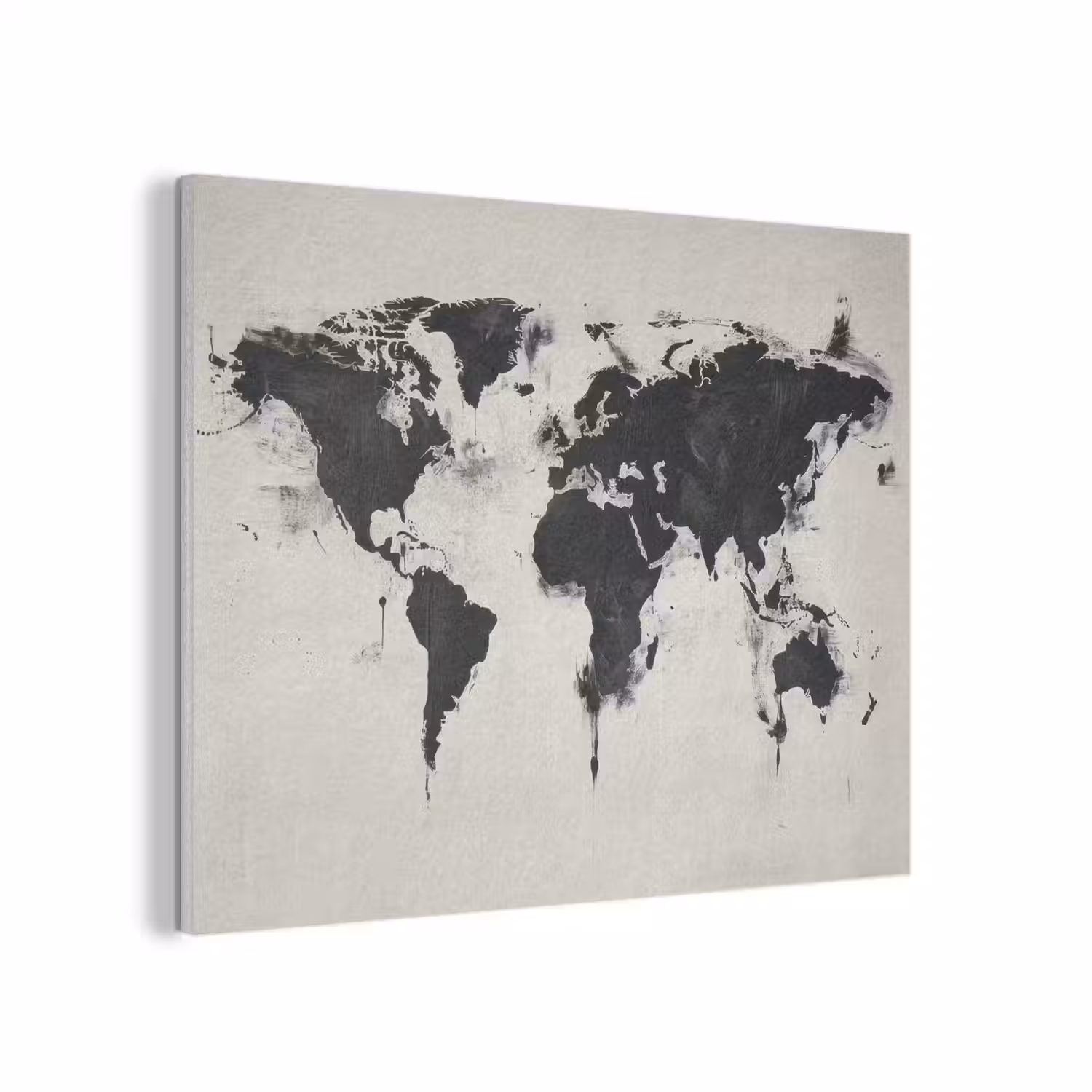 Wereldkaart - Textuur - Verf PET vilt klein -3d