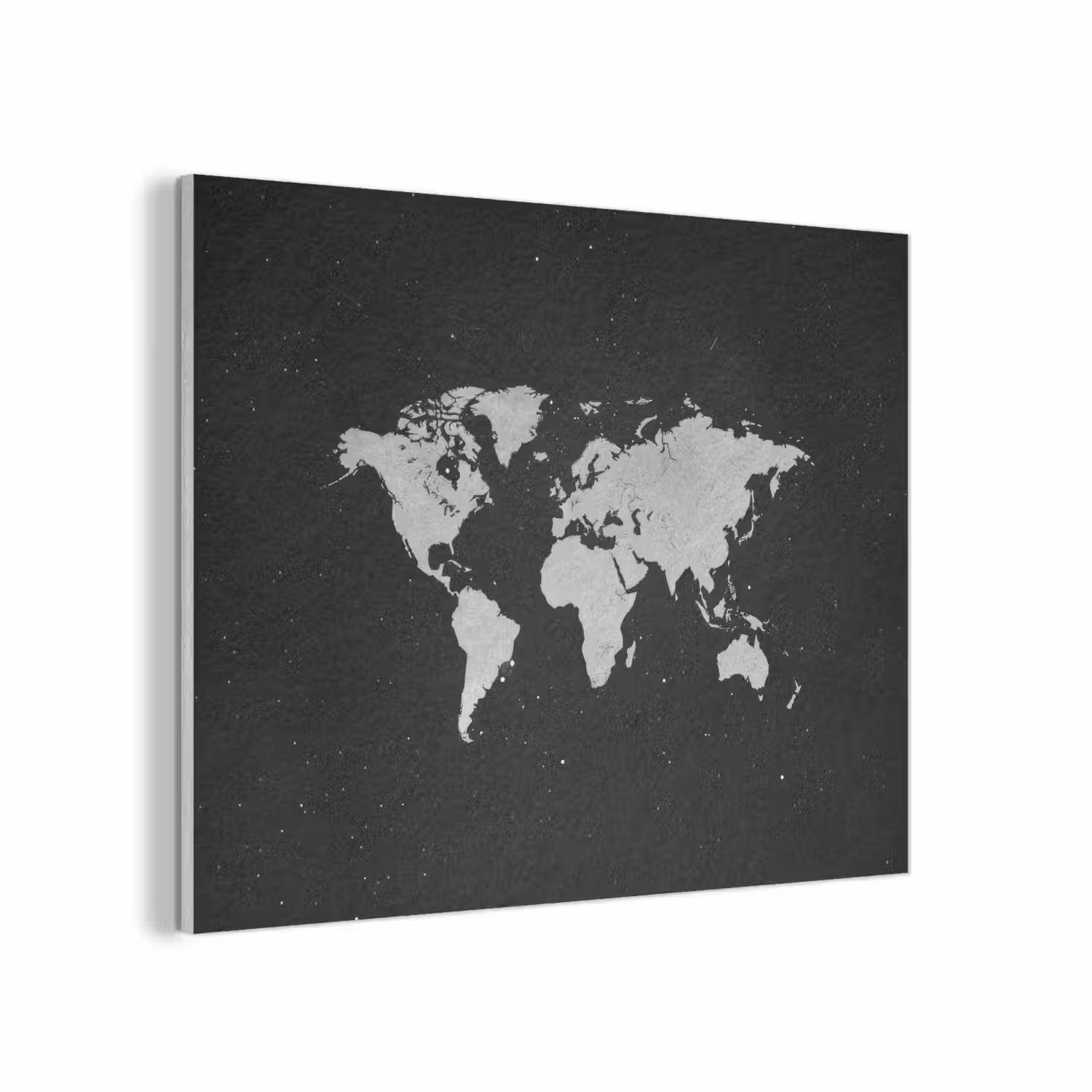 Wereldkaart - Ruimte - Zwart PET vilt klein -3d