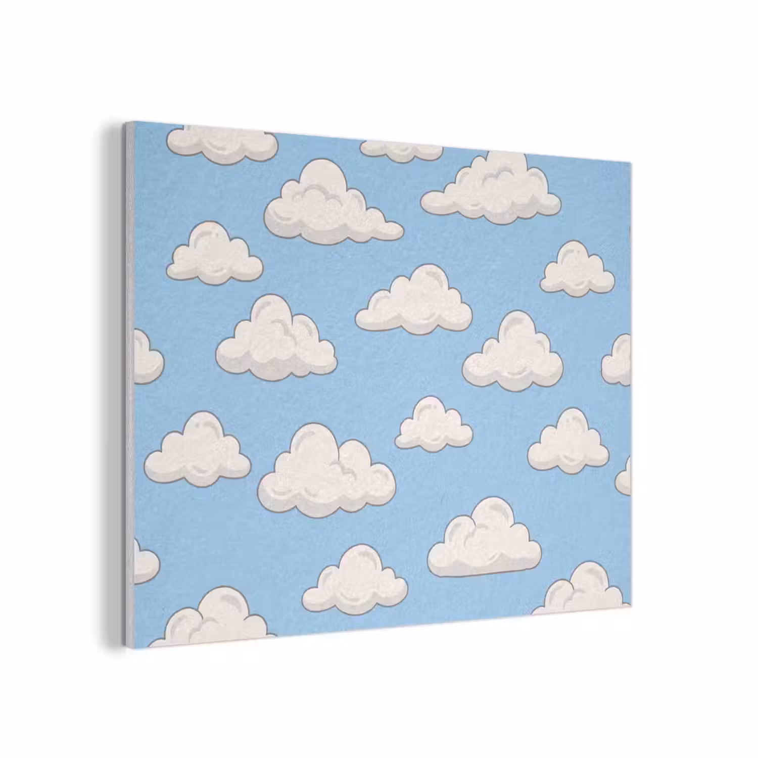 Wolk - Cartoon - Lucht - Blauw - Wit PET vilt klein -3d