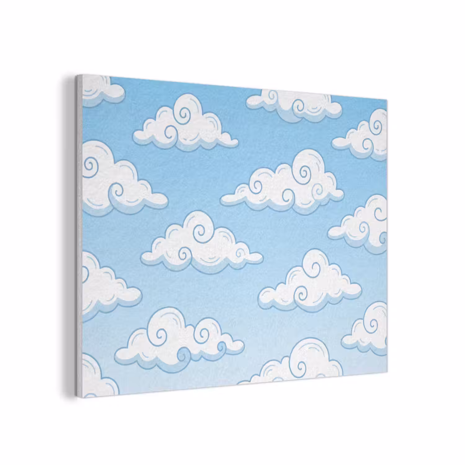Wolk - Lucht - Cartoon - Blauw - Wit PET vilt klein -3d