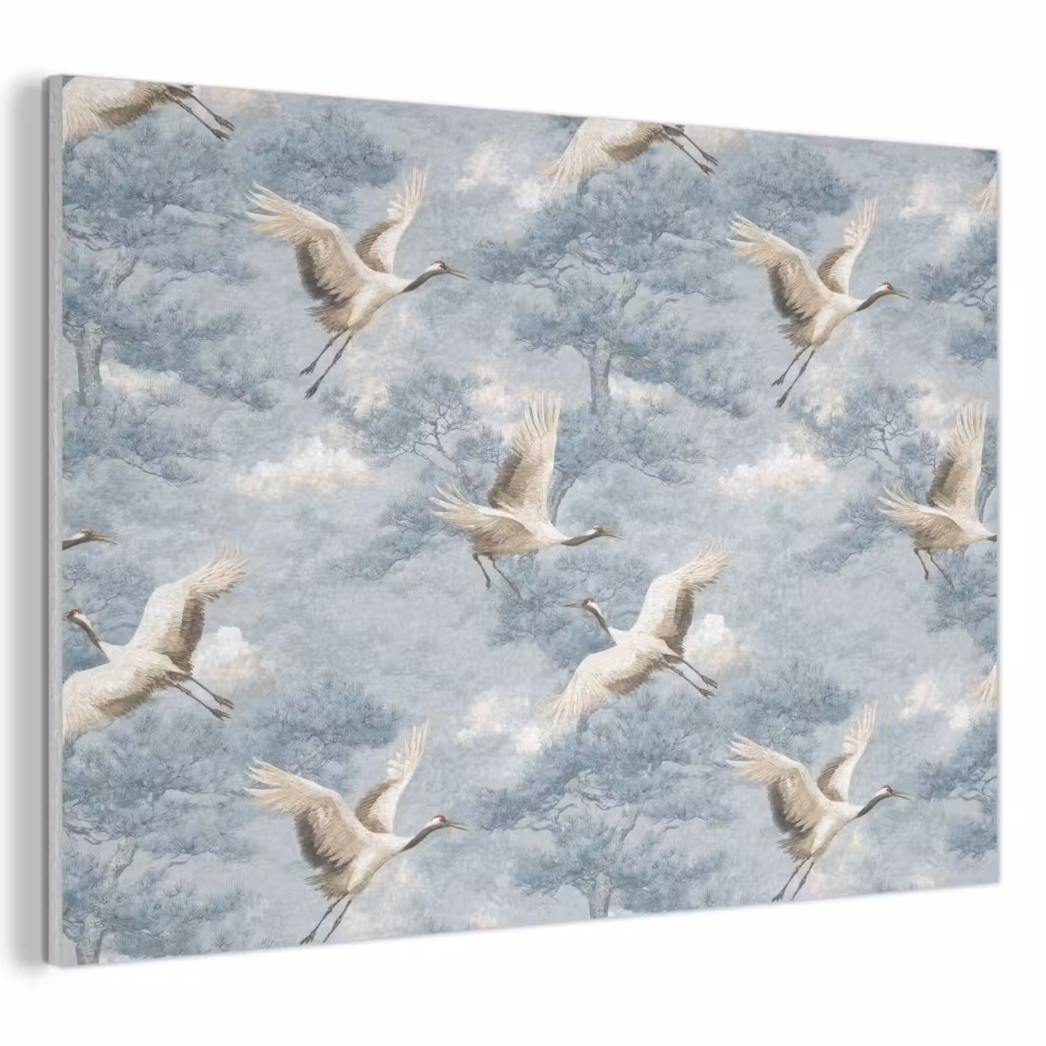 Wolken - Kraanvogels - Blauw PET vilt klein 837 -3d