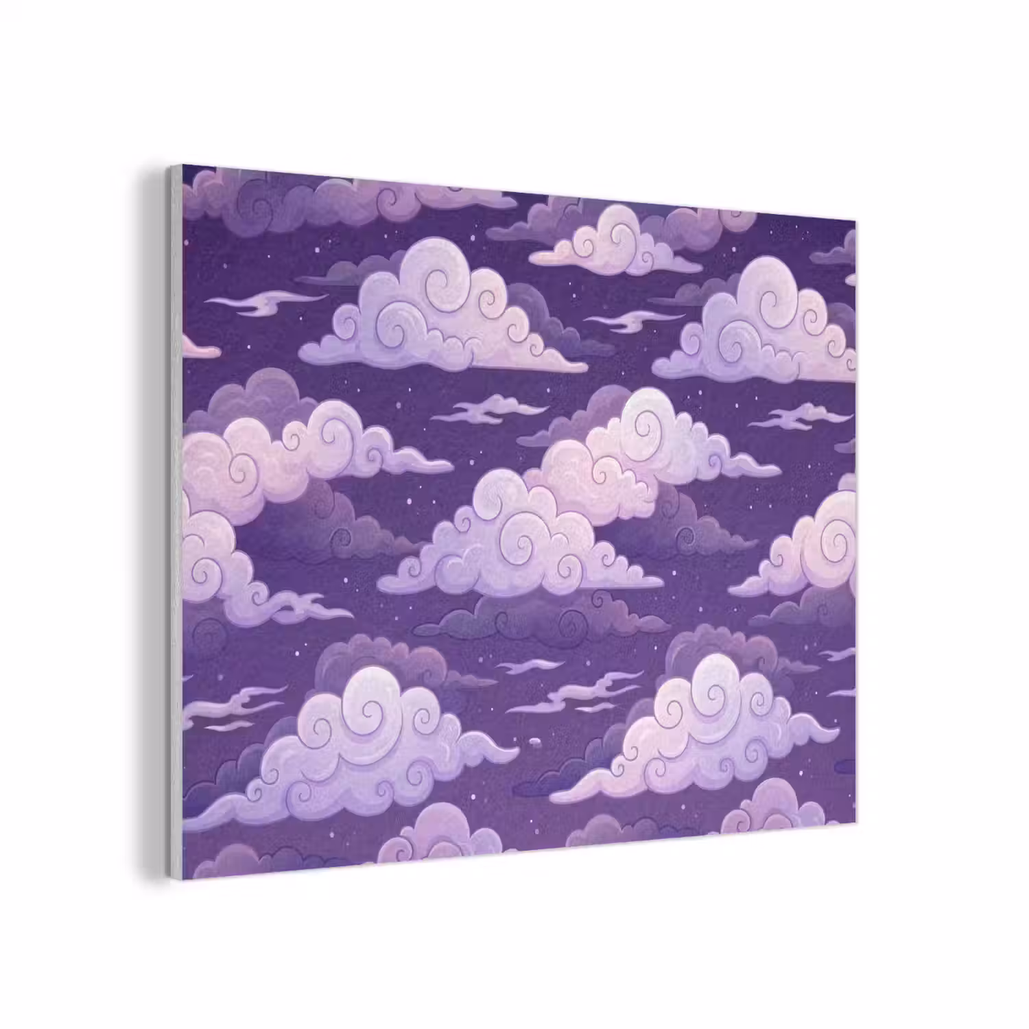 Wolken - Nacht - Natuur - Abstract - Paars PET vilt klein -3d