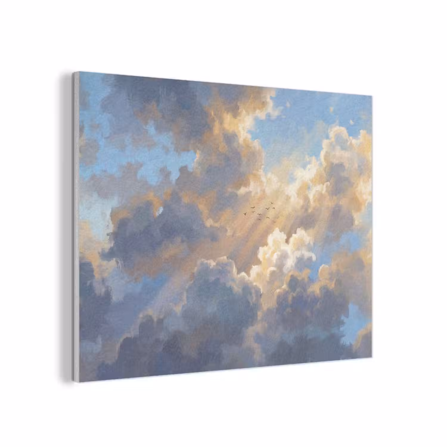 Wolken - Zonnestralen - Natuur - Abstract - Blauw PET vilt klein -3d