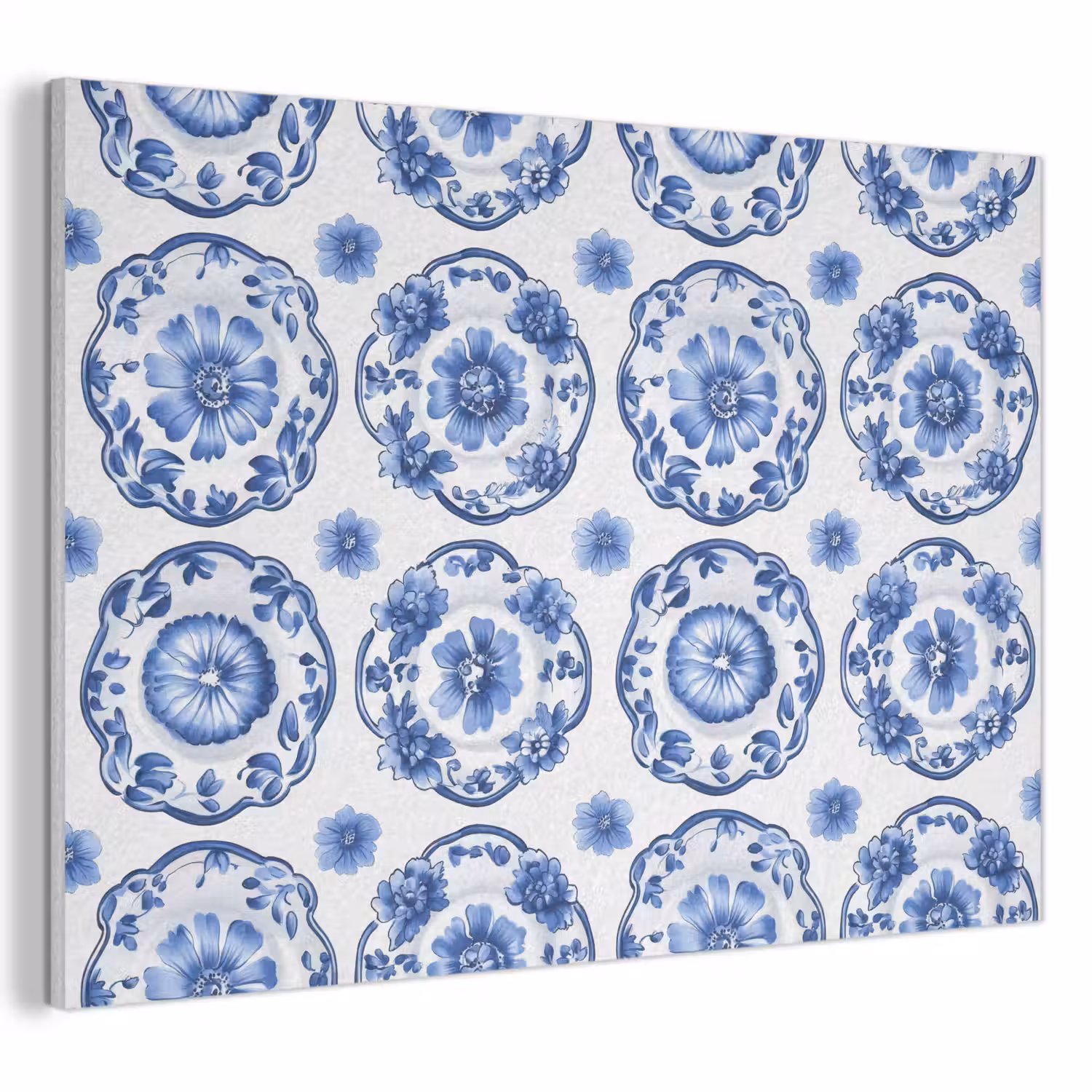 Sierborden - Bloemen - Blauw PET vilt klein 837 -3d