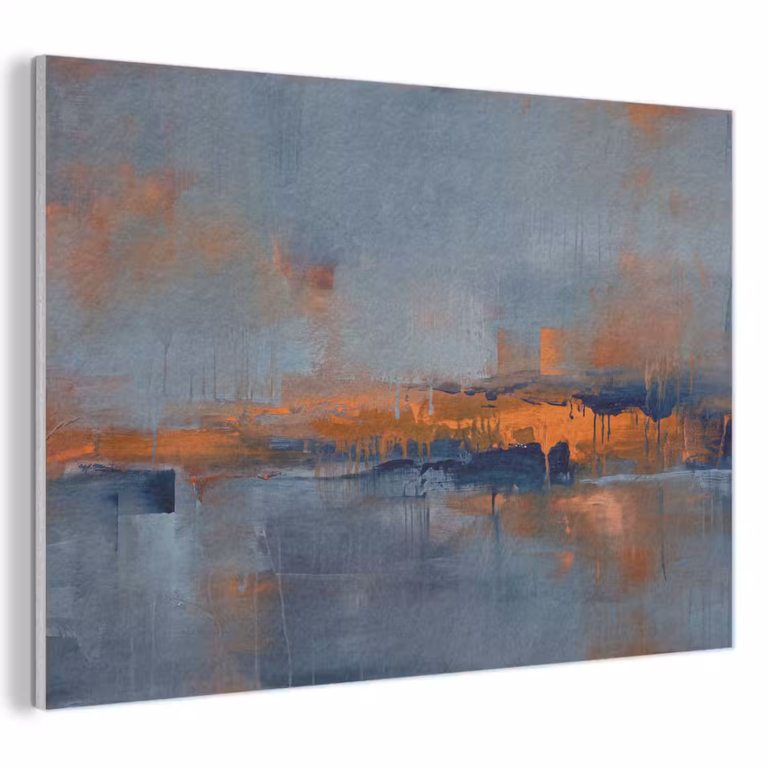 Abstract - Kleuren - Modern - Oranje - Grijs PET vilt klein -3d