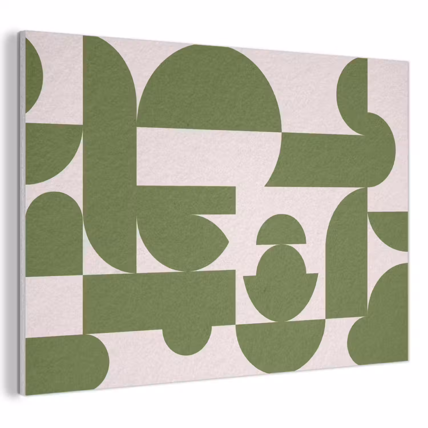 Abstract - Geometrie - Modern - Groen - Wit PET vilt klein -3d