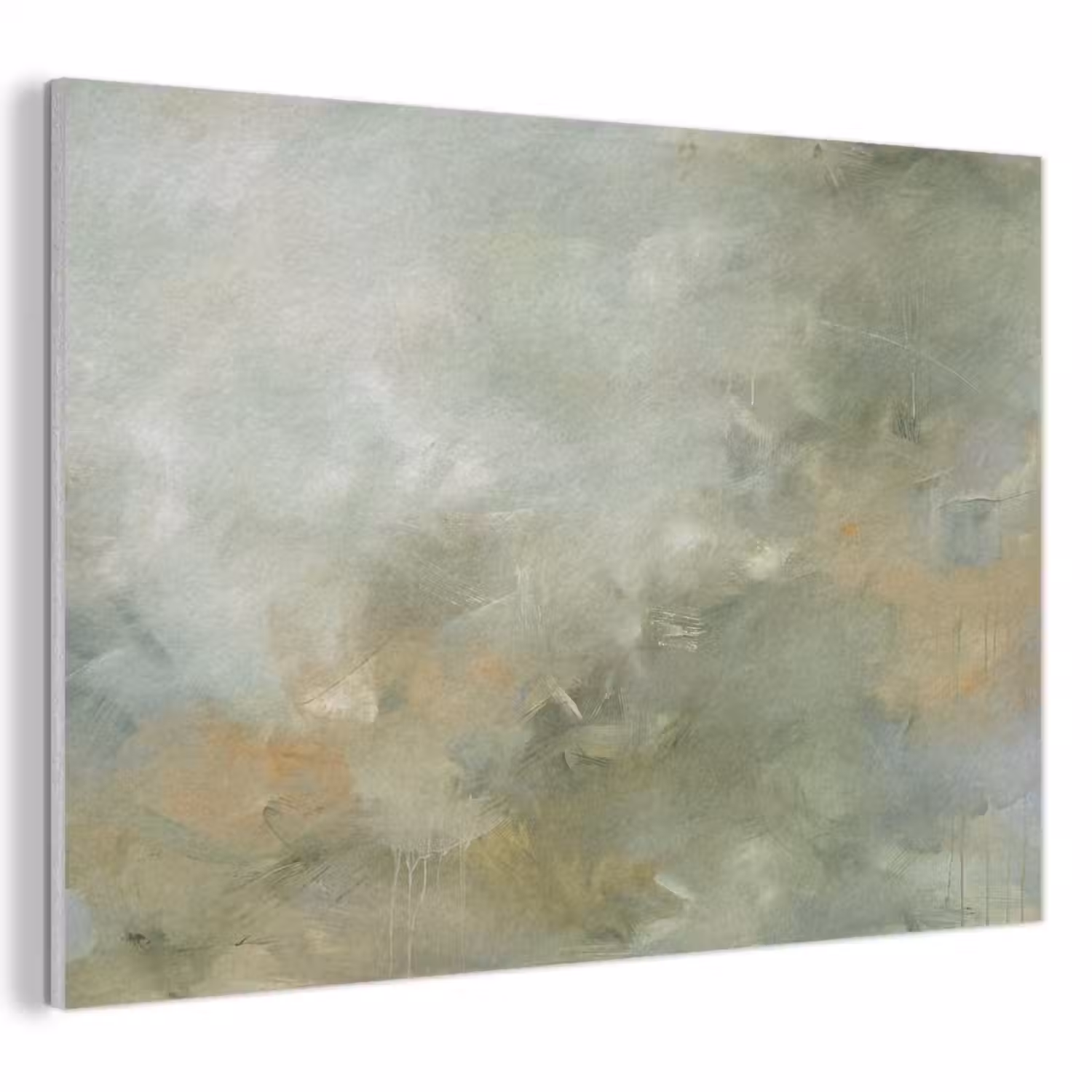 Abstract - Groen - Beige - Modern - Kunst PET vilt klein -3d