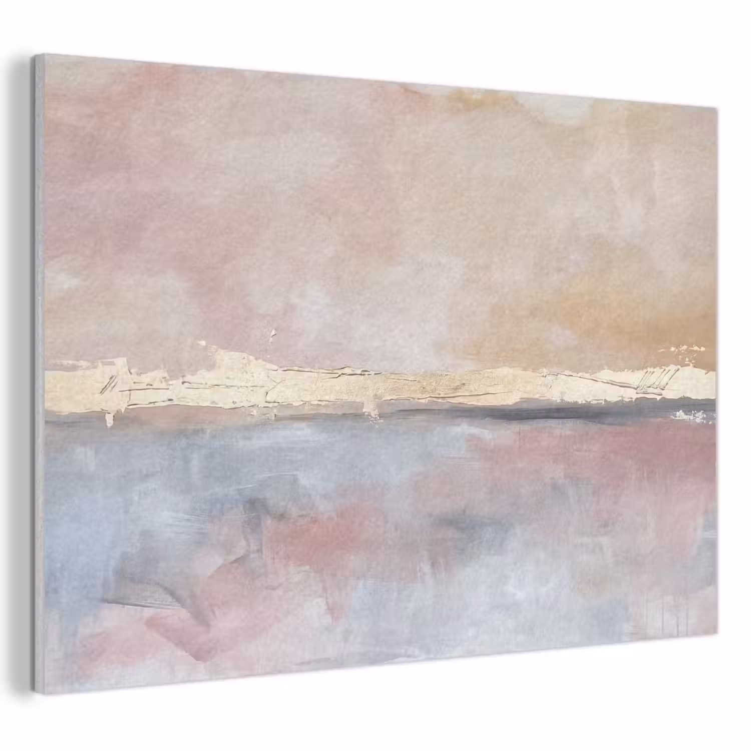 Abstract - Horizontaal - Kunst - Roze - Goud PET vilt klein -3d