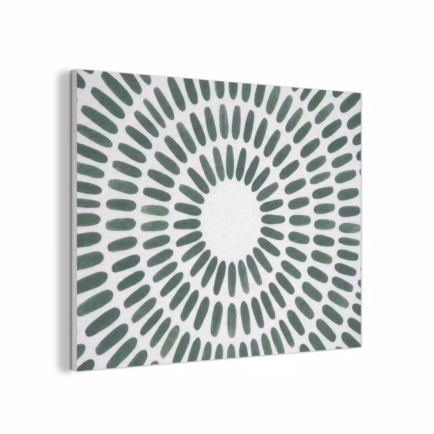 Abstract - Cirkel - Patroon - Modern - Groen PET vilt klein -3d