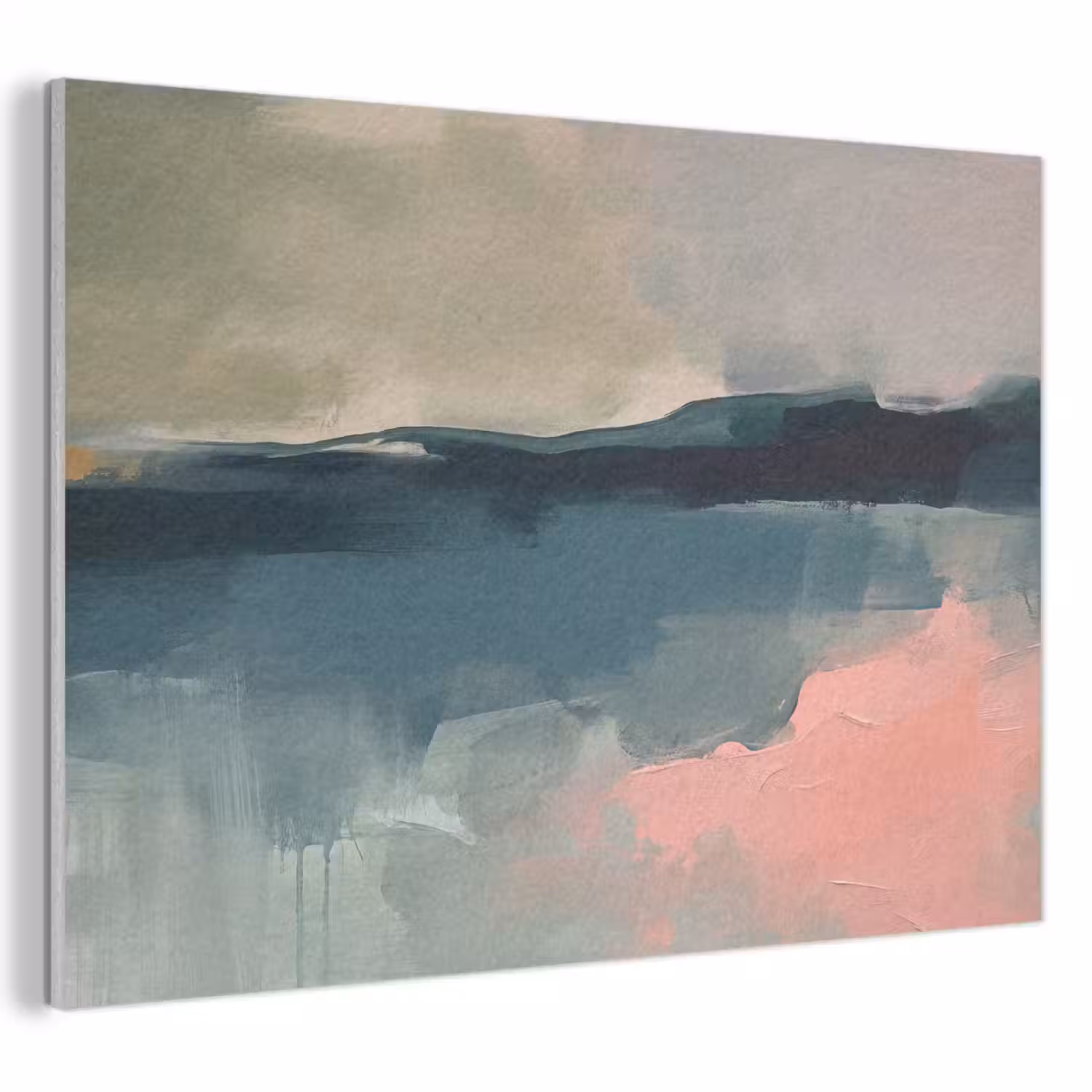 Abstract - Landschap - Kunst - Modern - Groen - Blauw PET vilt klein -3d