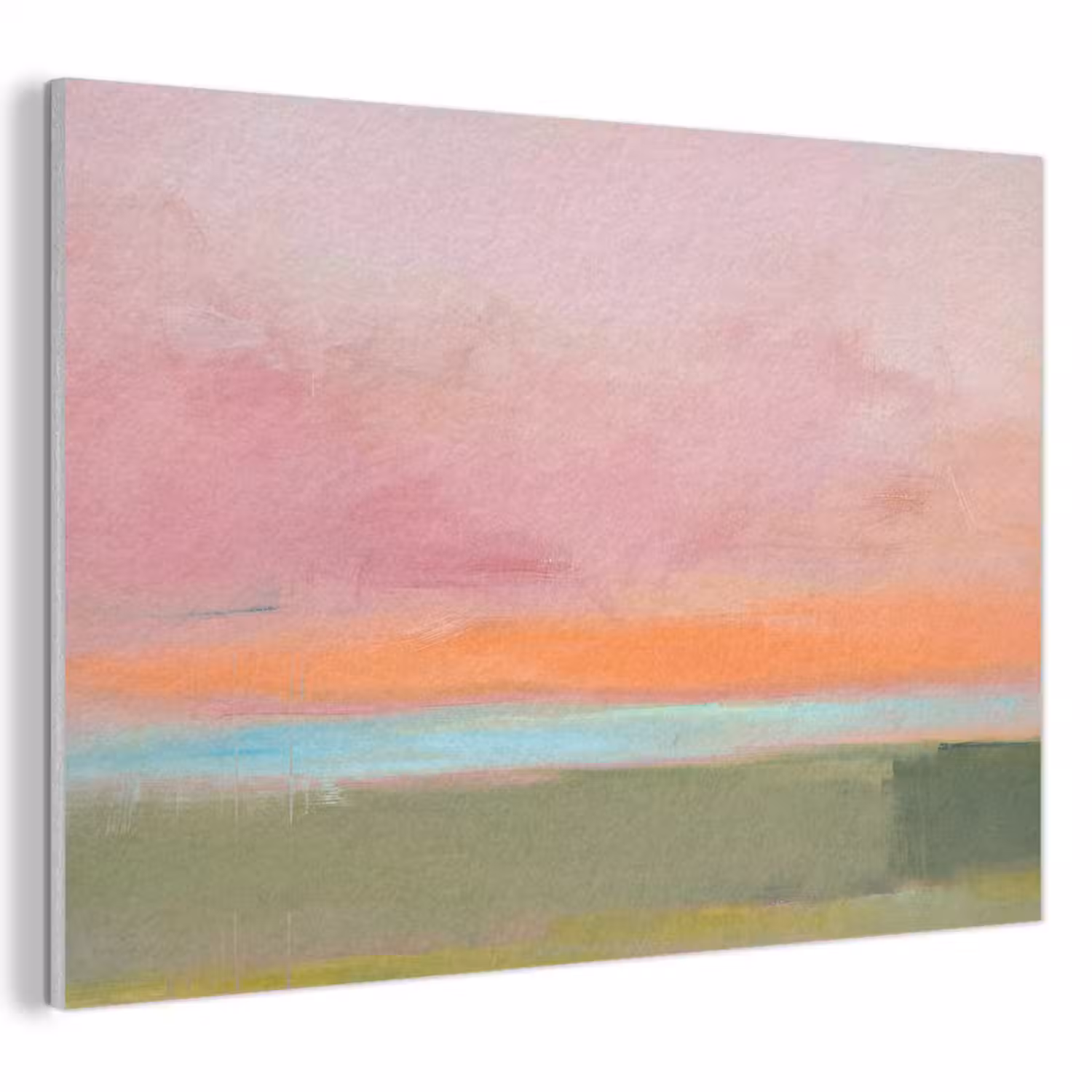 Abstract - Landschap - Modern - Roze - Oranje PET vilt klein -3d