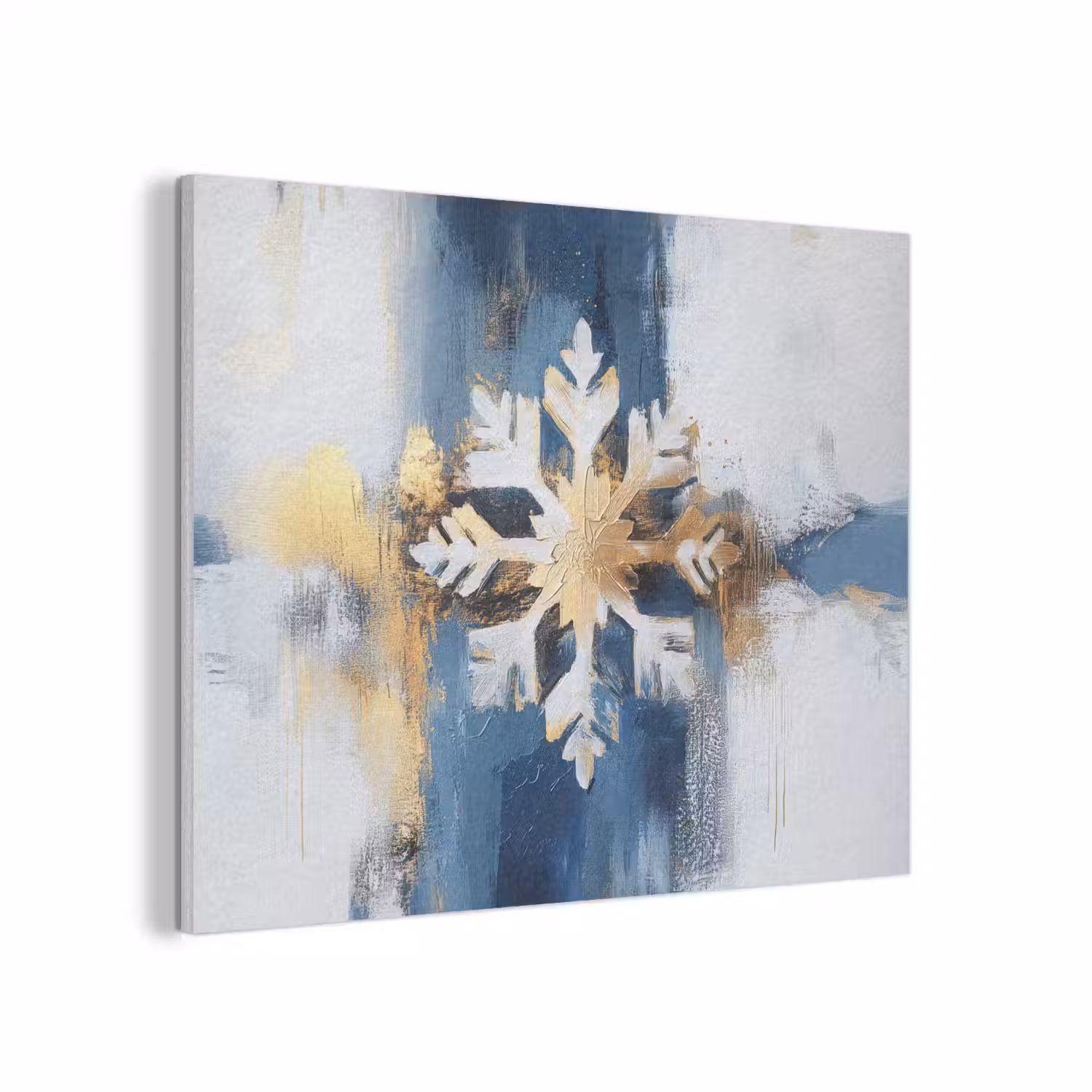 Abstract - Winter - Sneeuwvlok - Sneeuw - Goud PET vilt klein -3d