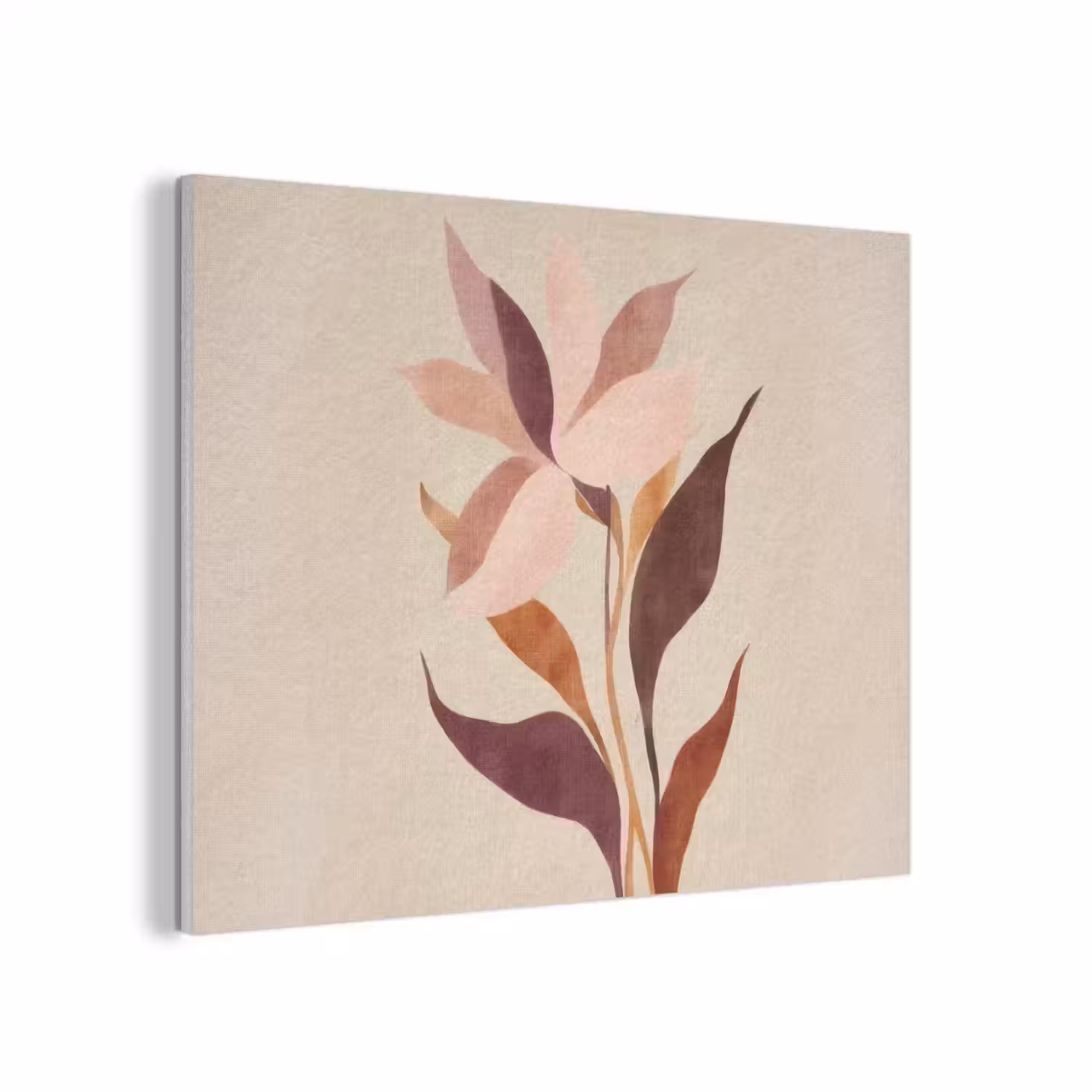 Bloemen - Blaadjes - Minimalistisch - Roze PET vilt klein -3d