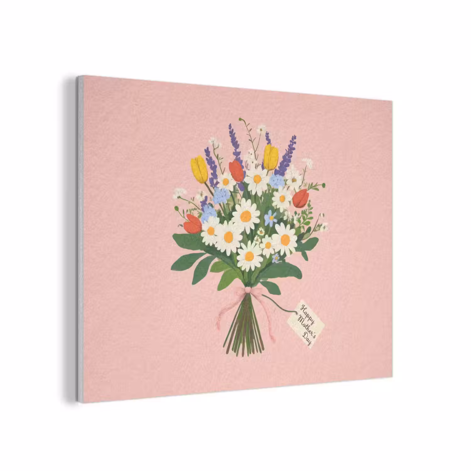 Bloemen - Lint - Kaartje PET vilt klein -3d