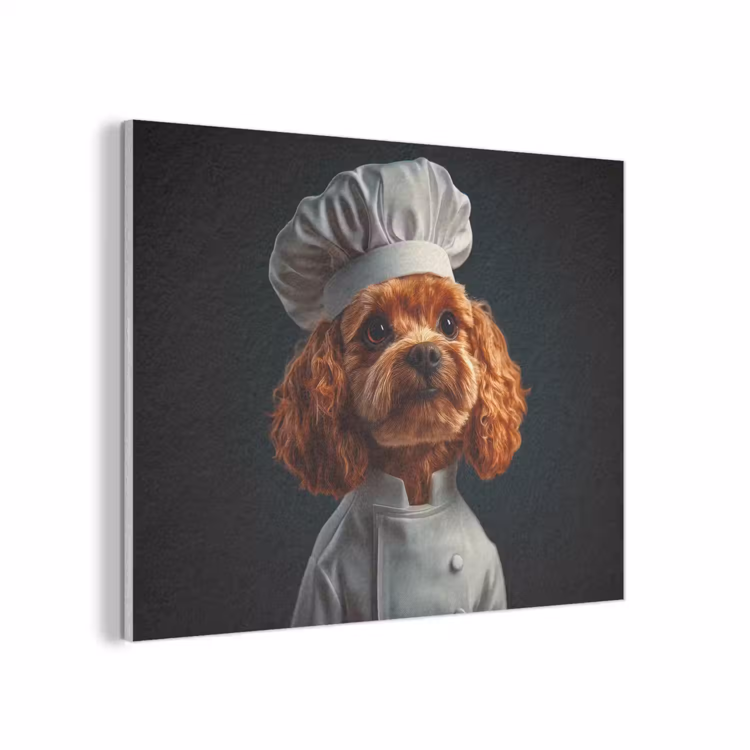 Bruin - Kok - Hondje PET vilt klein -3d