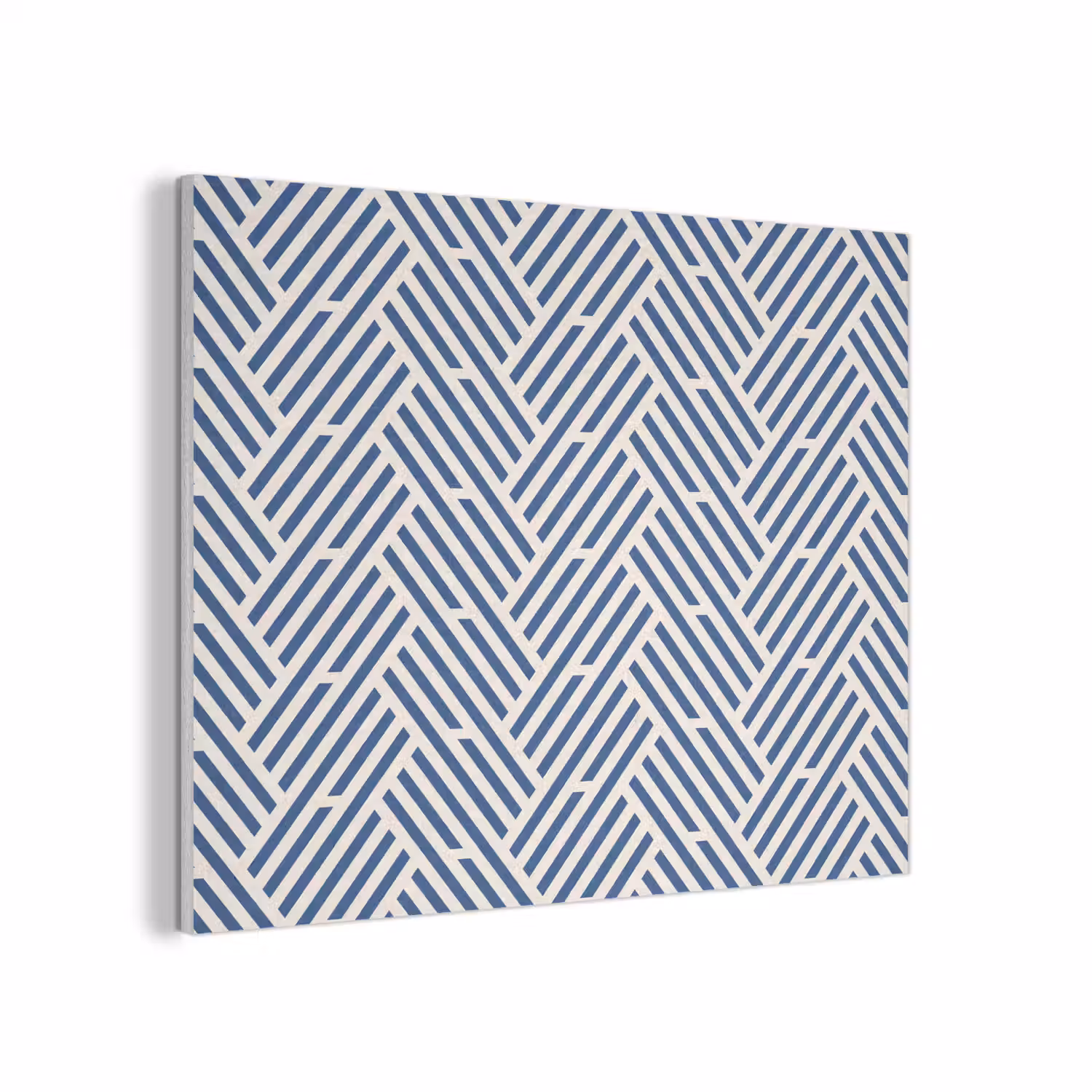 Crème - Blauw - Strepen - Patroon PET vilt klein 837 -3d