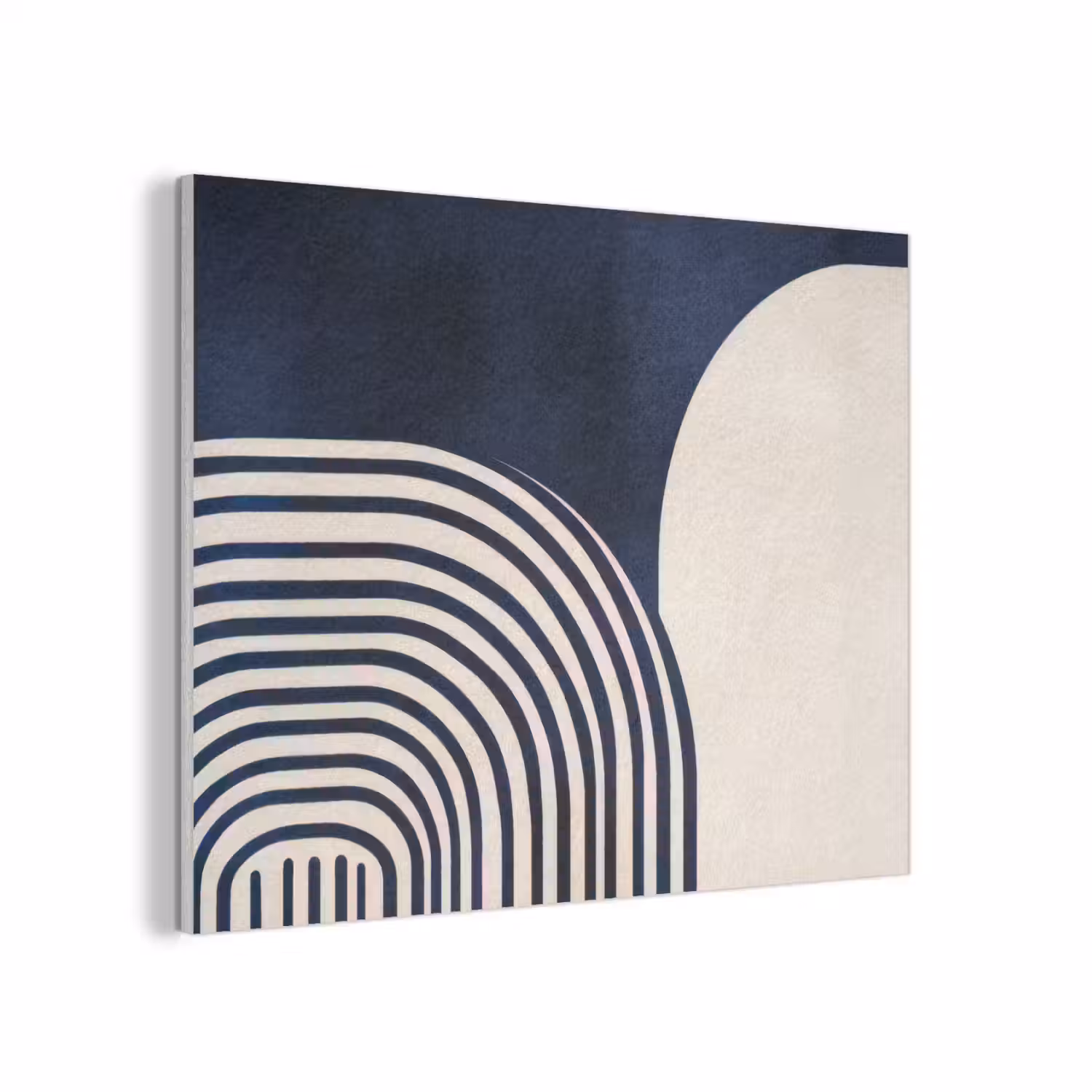 Donkerblauw - Abstract - Lijnen PET vilt klein -3d