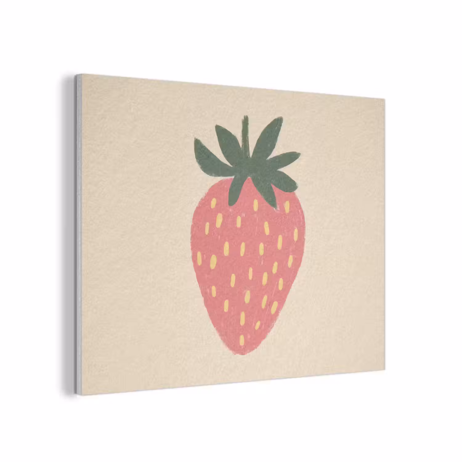 Aardbei - Minimalistisch - Rood - Fruit PET vilt klein -3d