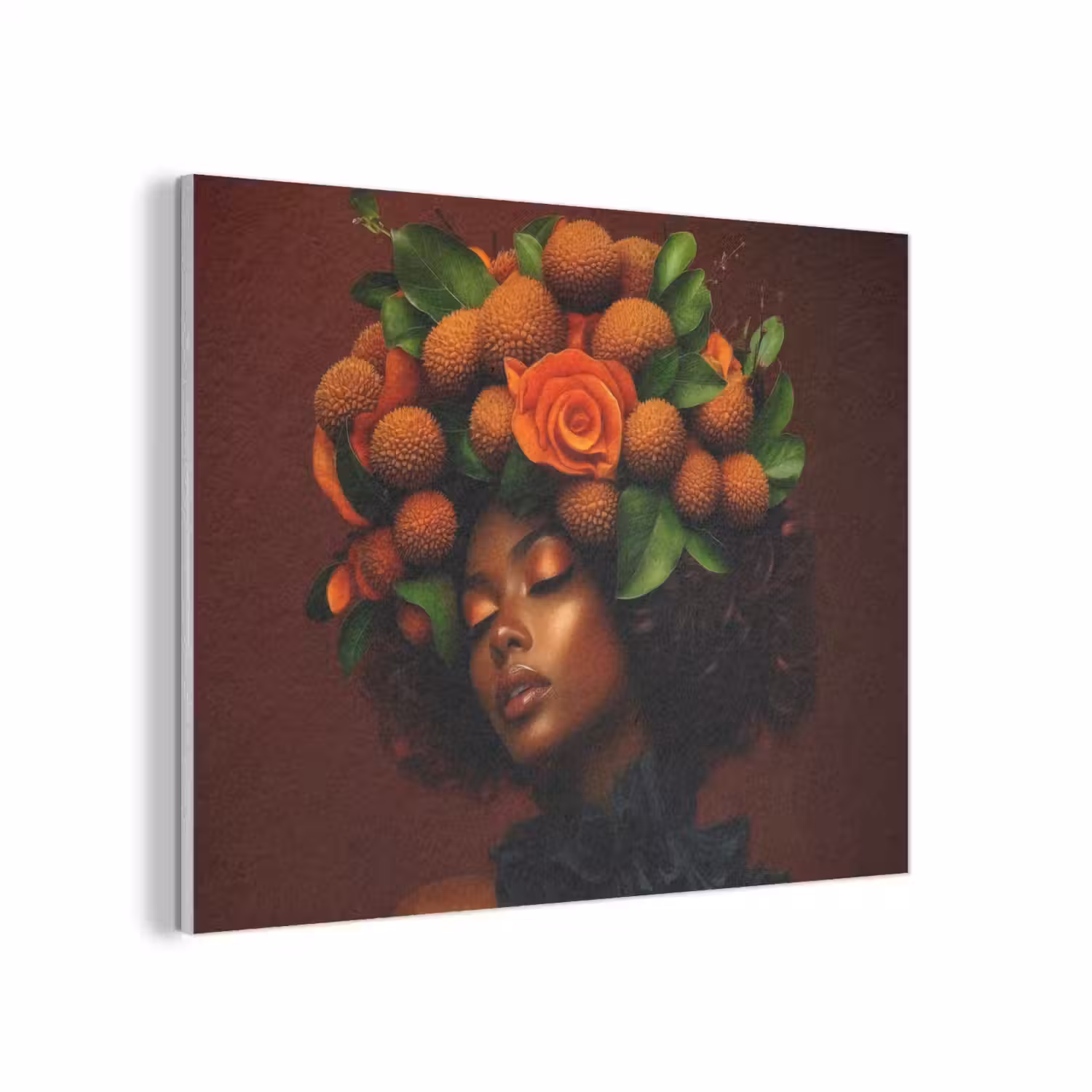 Vrouw - lychee - exotisch PET vilt klein -3d