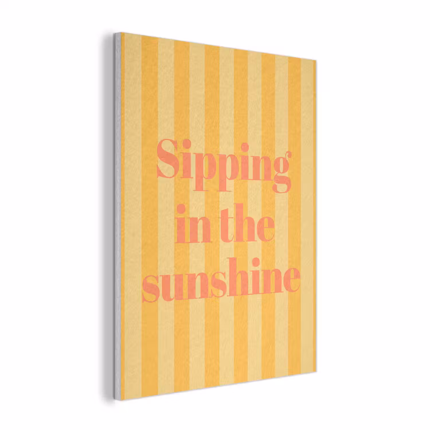 Gestreept - Geel - Sunshine - Letters PET vilt klein -3d