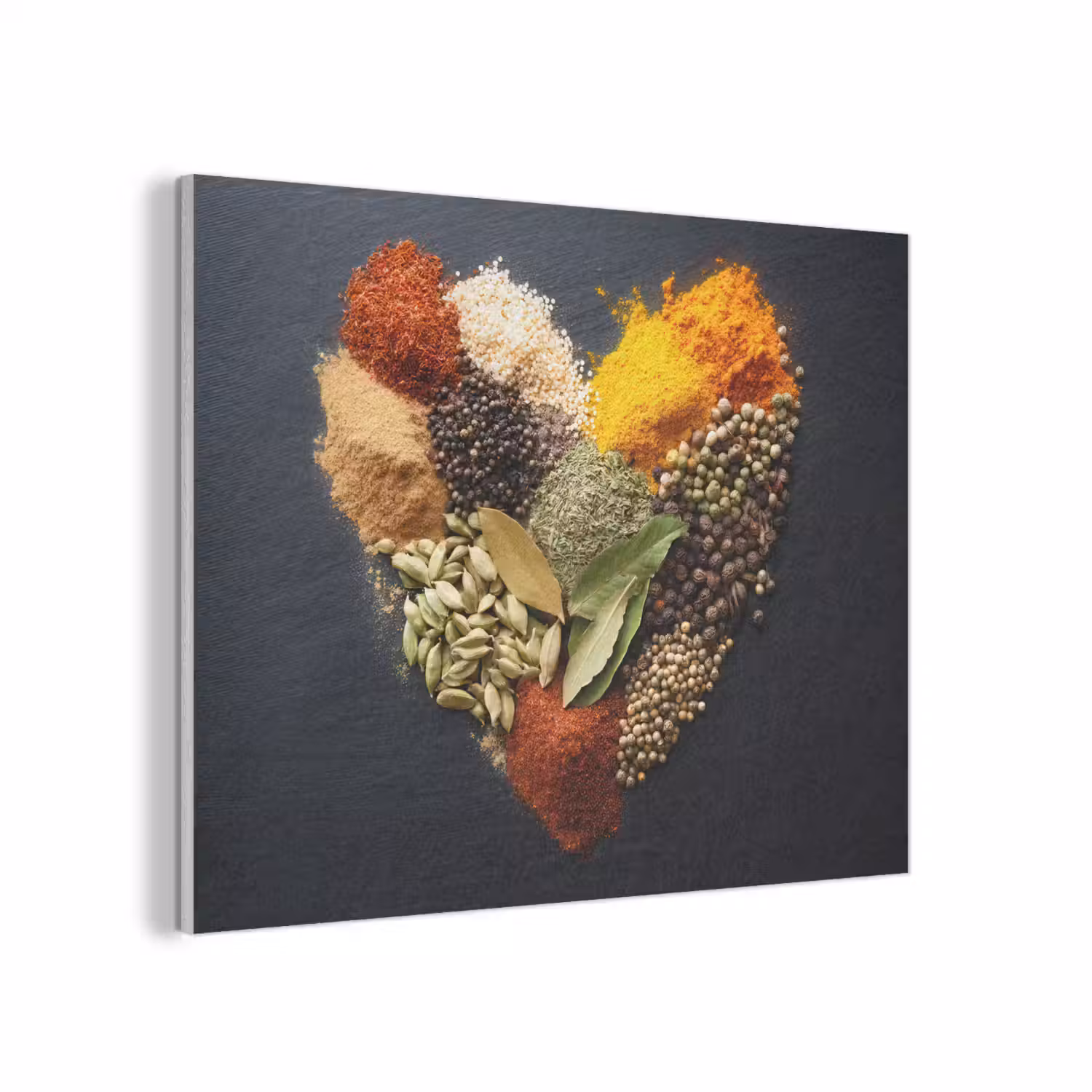 Specerijen - Mix - Hartvorm - Zwart PET vilt klein -3d