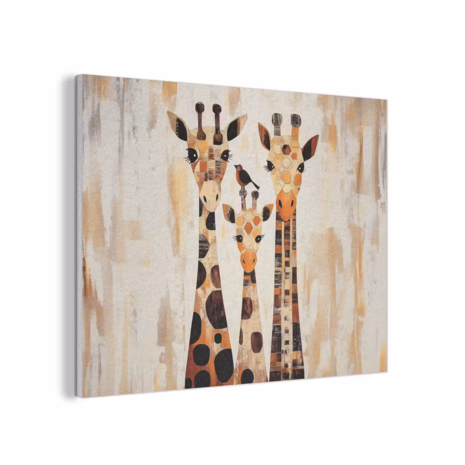 Giraffen - Cartoon - Crème PET vilt klein -3d