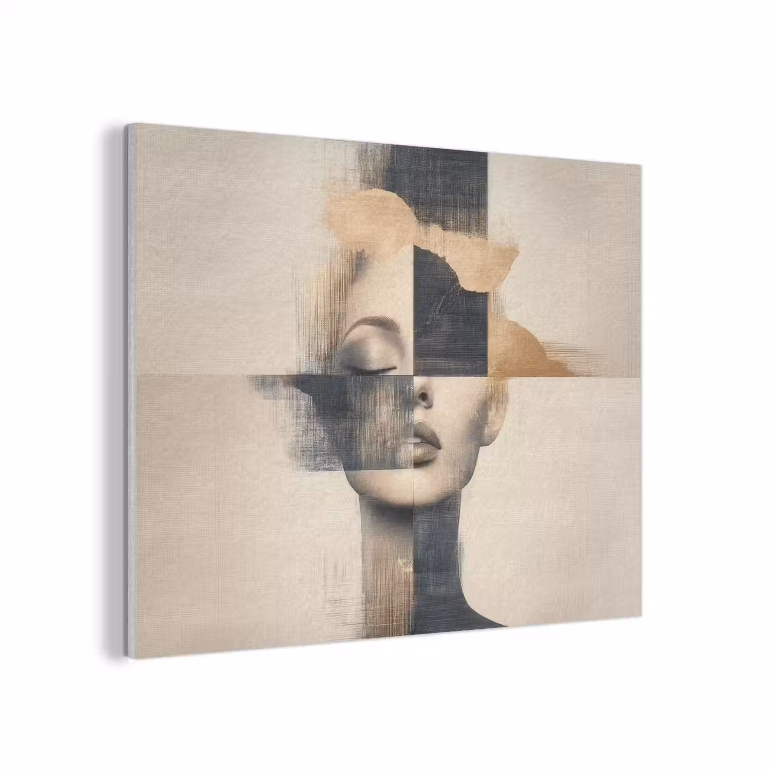Goud - Vrouw - Rechthoeken PET vilt klein -3d