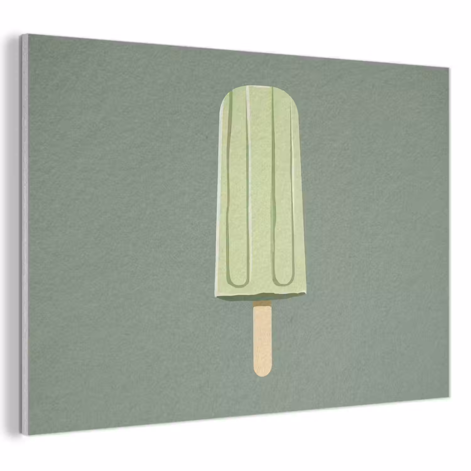 Groen - Waterijsje - Stokje - Illustratie PET vilt klein -3d