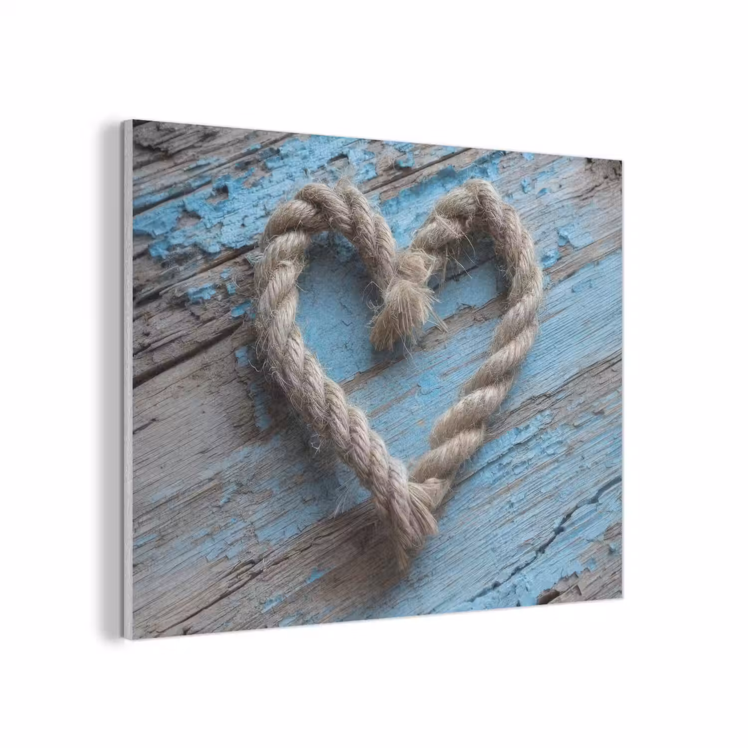Hart - Touw - Hout - Rustiek PET vilt klein -3d