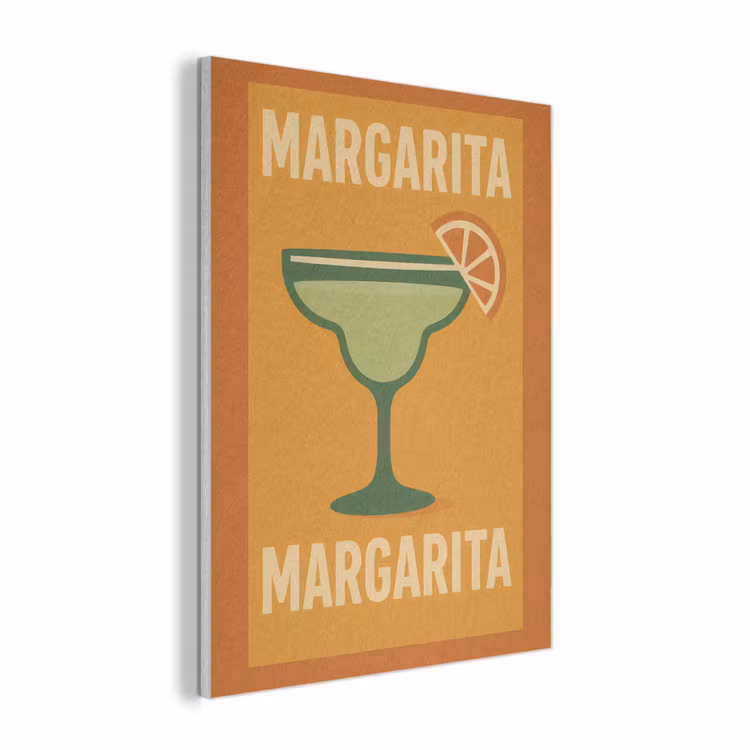 Illustratie - Margarita - Sinaasappelschijf - Oranje PET vilt klein -3d