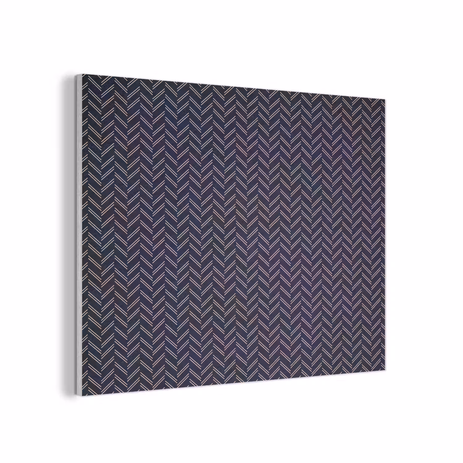 Plaid - Patroon - Visgraad - Blauw PET vilt klein 837 -3d