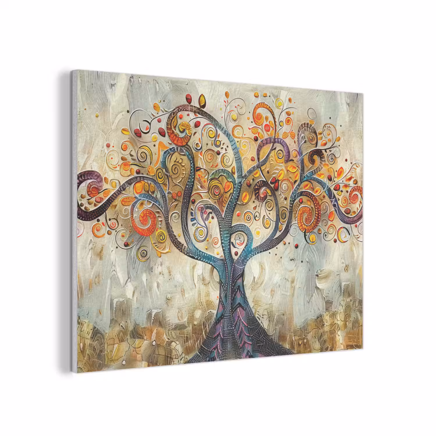 Kunst - Levensboom - Botanisch - Abstract PET vilt klein -3d