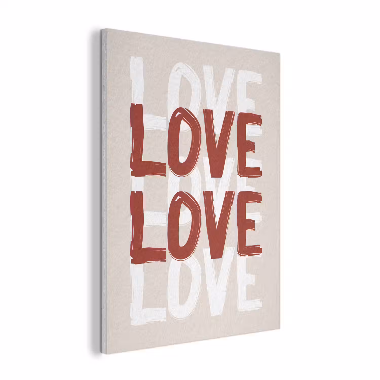 Love - Rood - Tekst PET vilt klein -3d