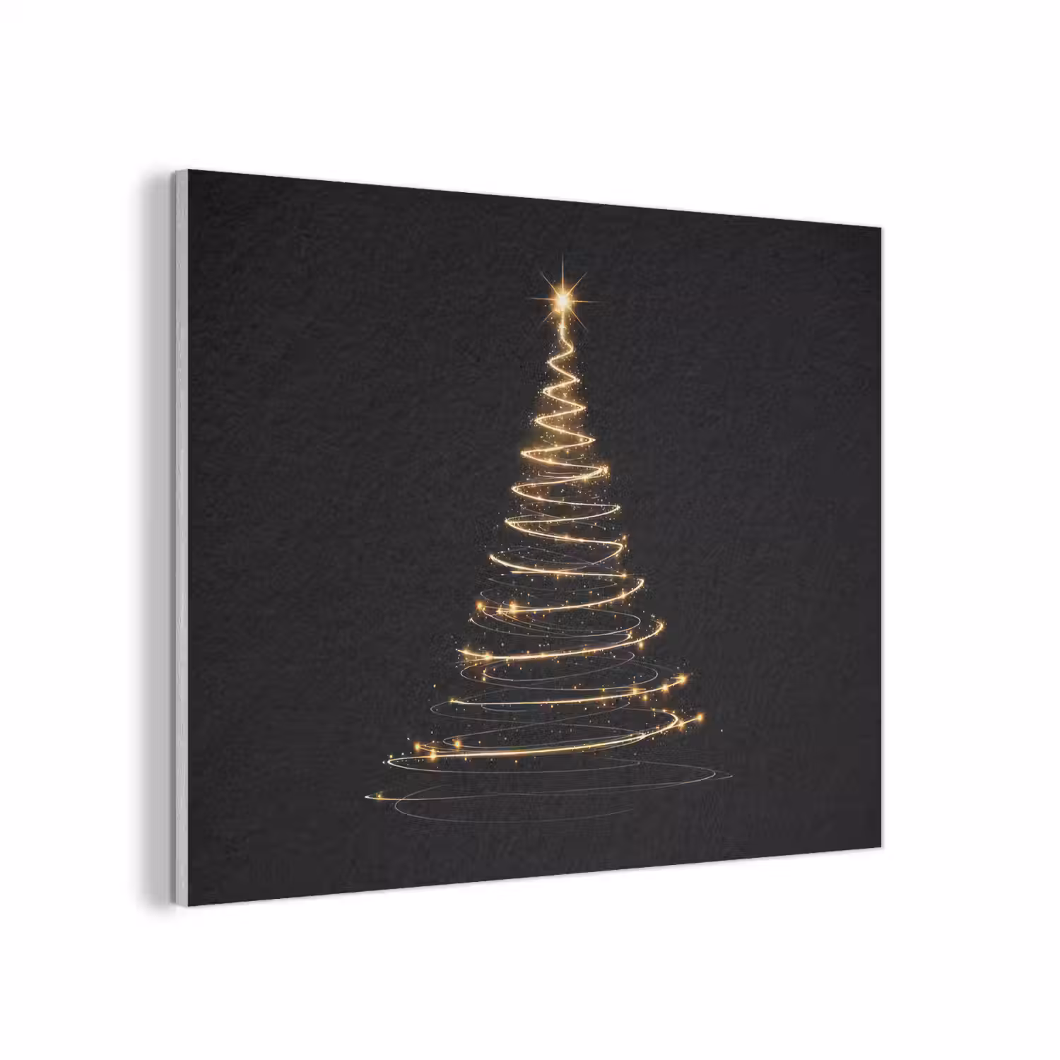 Magisch - Kerstboom - Lichtspiralen - Zwart PET vilt klein -3d