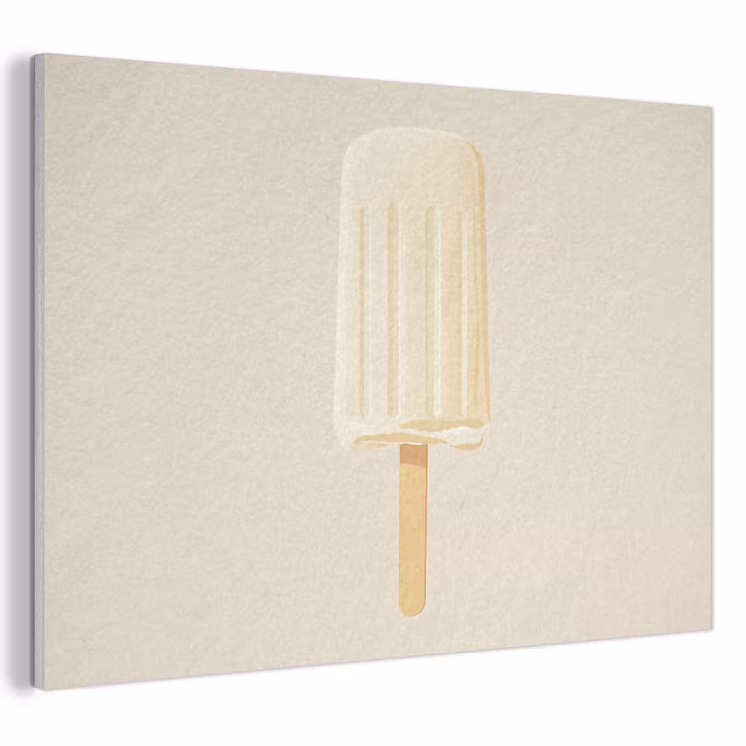 Minimalistisch - Waterijsje - Stokje - Beige PET vilt klein -3d