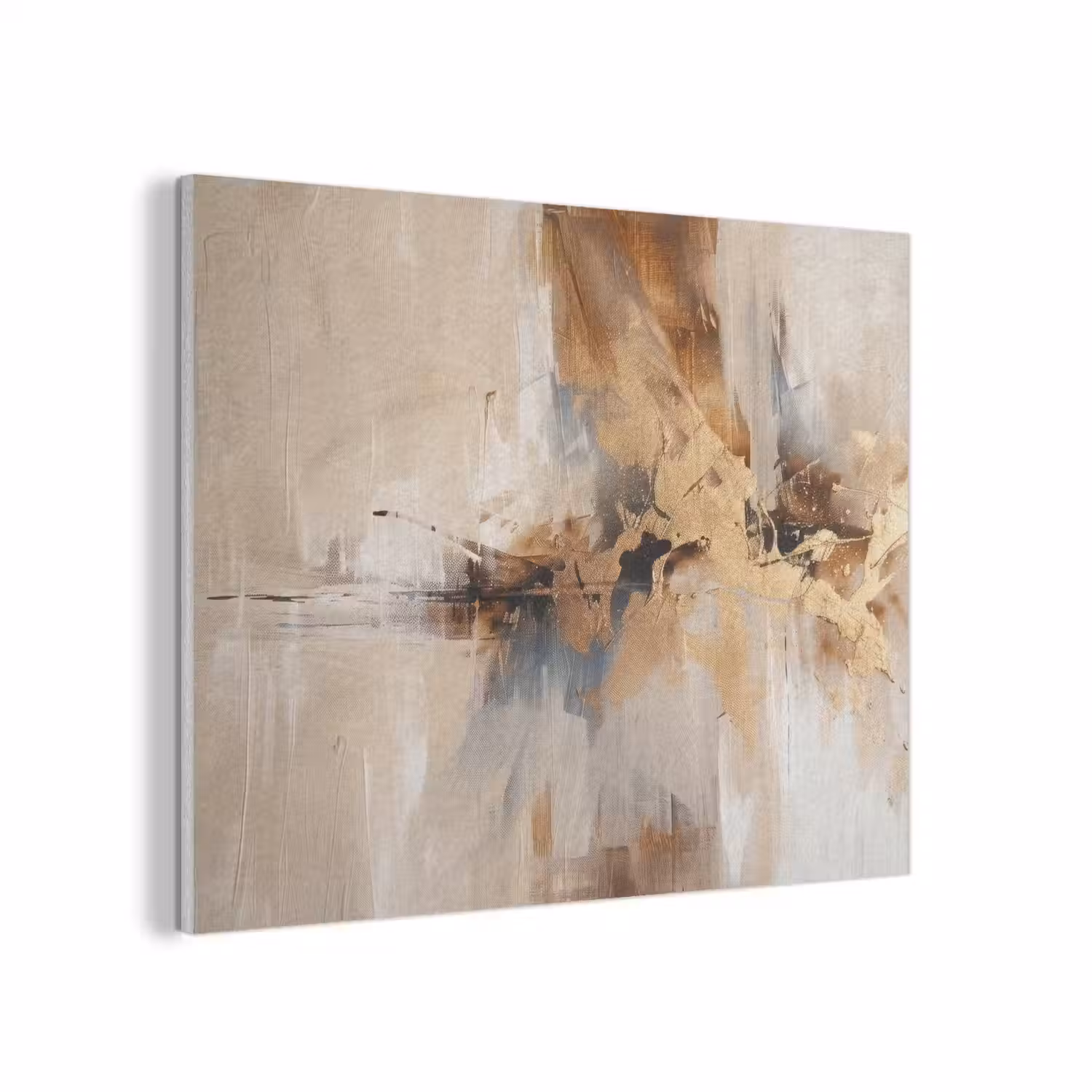 Modern - Bruin - Abstract - Beige PET vilt klein -3d