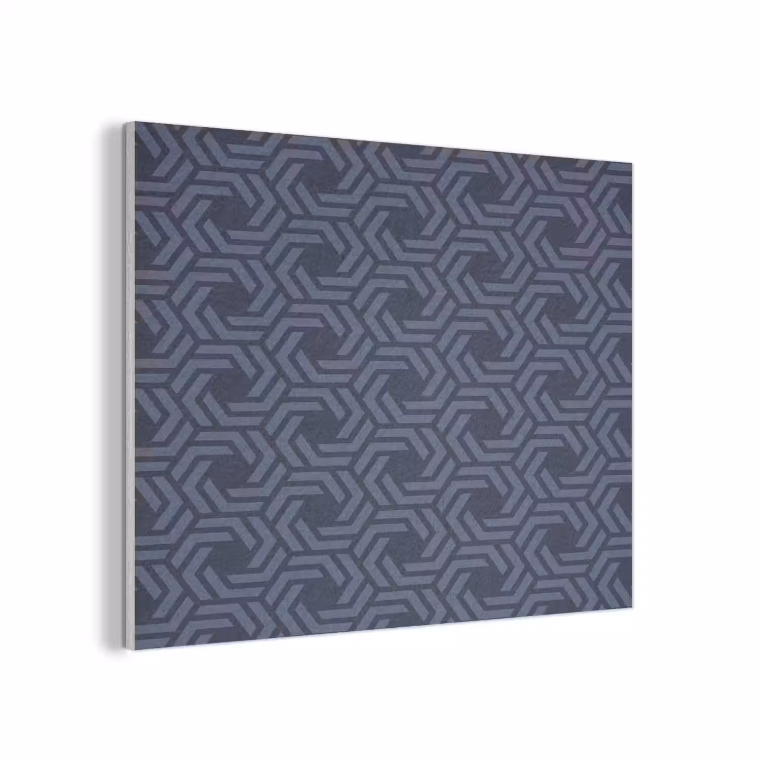 Patroon - Blauw - Geometrisch PET vilt klein 837 -3d
