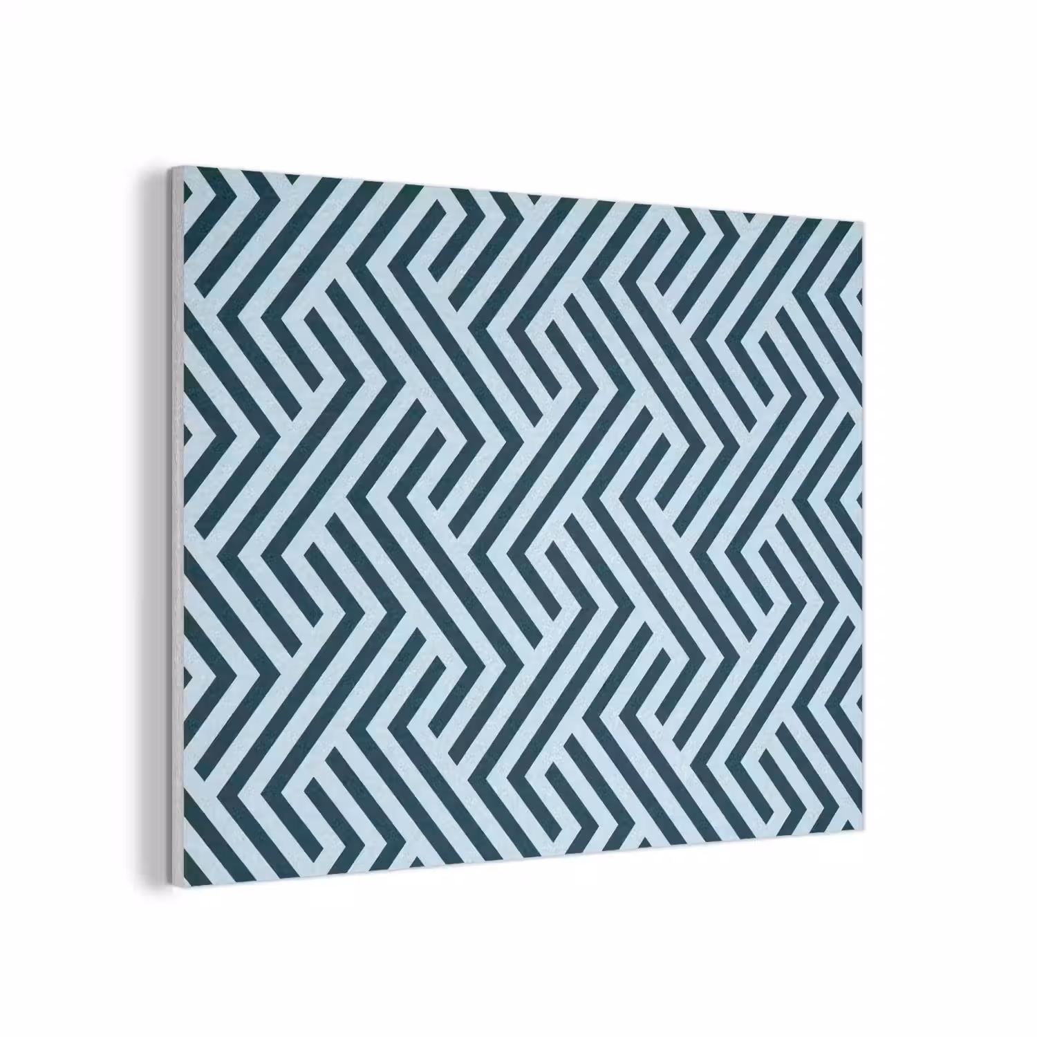 Patroon - Blauw - Lijnen - Zigzag PET vilt klein 837 -3d