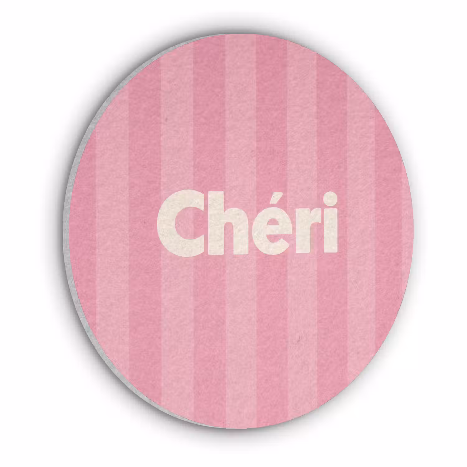 Gestreept - Roze - Chéri Akoestische PET Vilt - Rond klein -3d