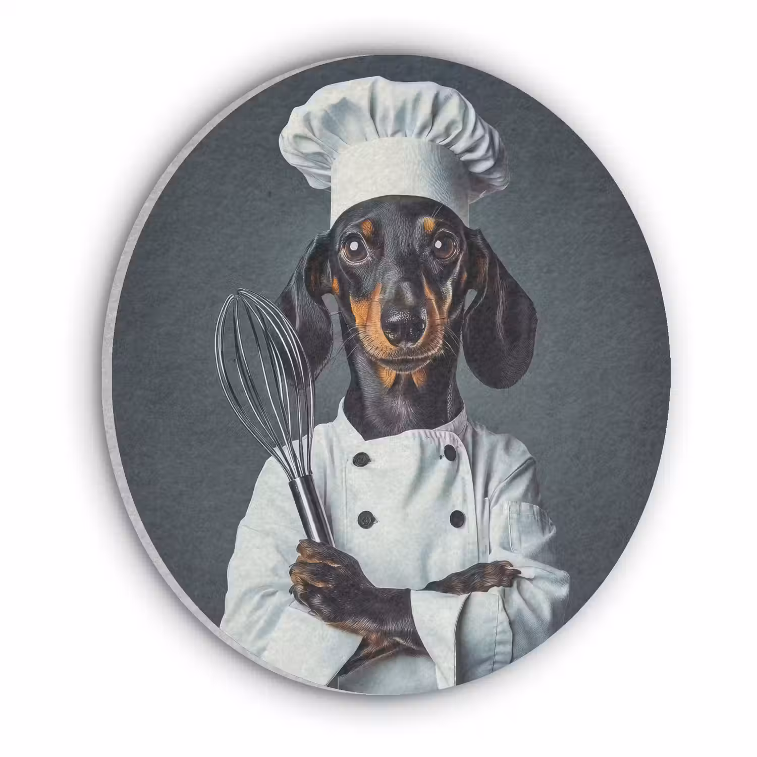 Hond - Garde - Kok Akoestische PET Vilt - Rond klein -3d