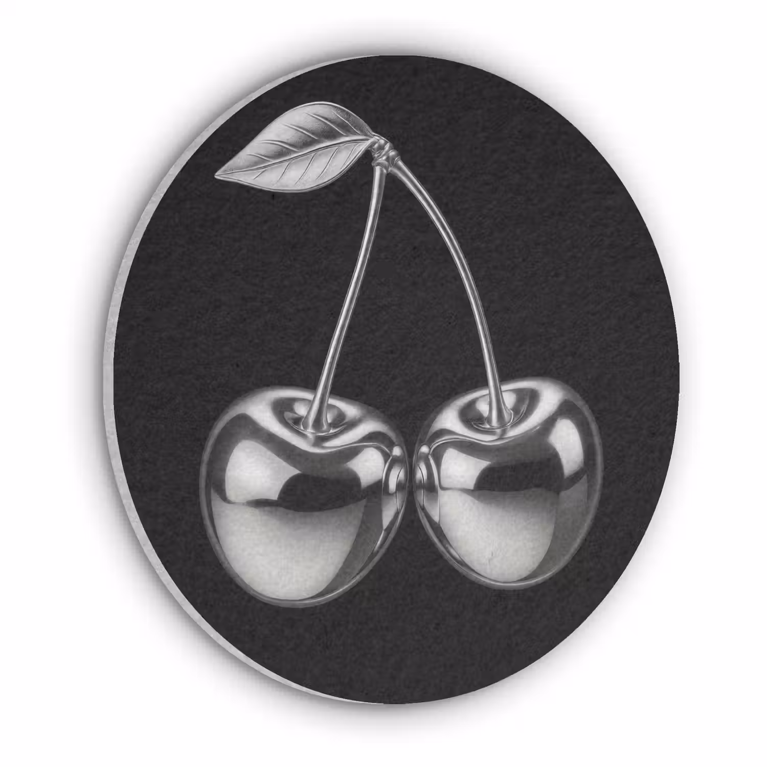 Kers - Luxueus - Metallic Akoestische PET Vilt - Rond klein -3d